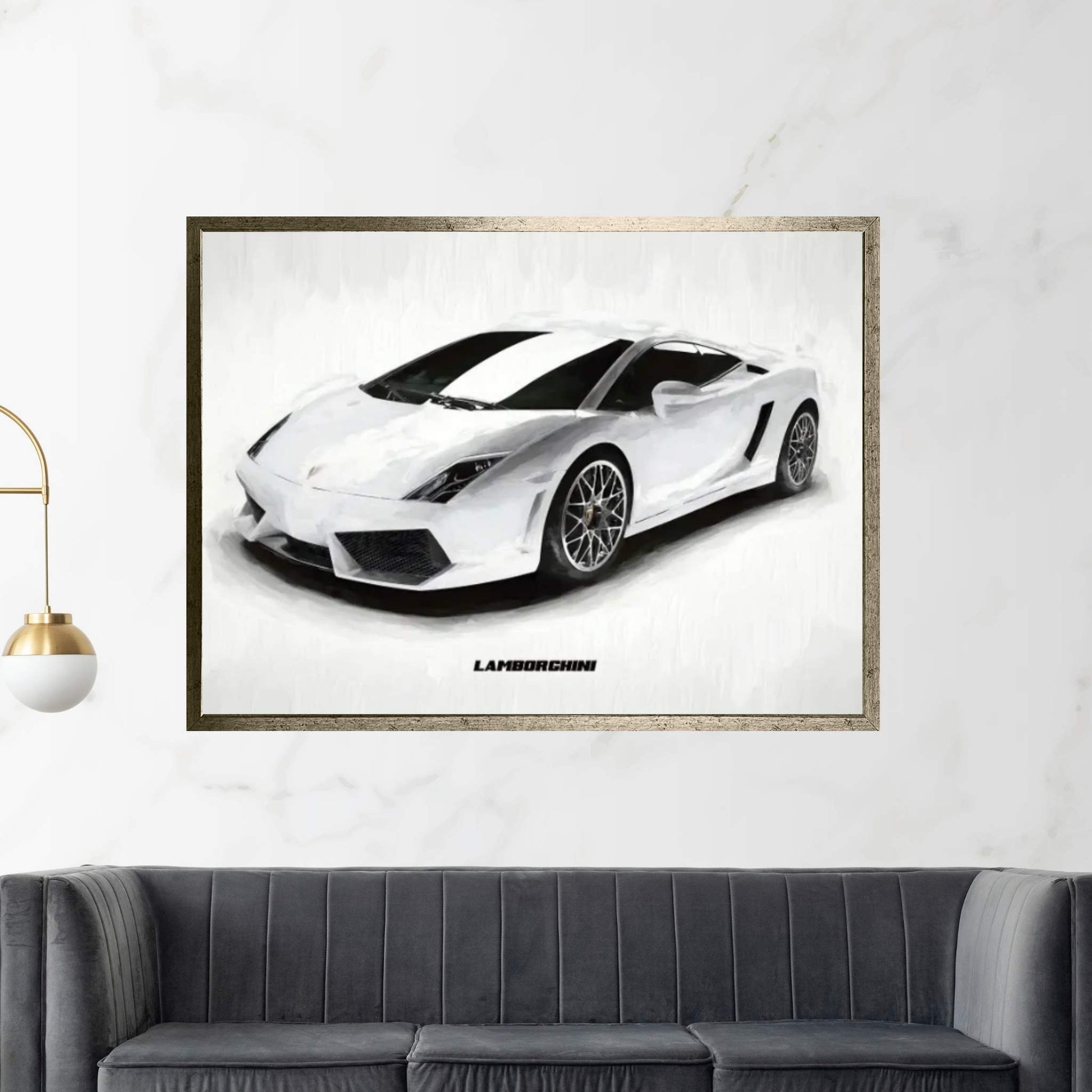 Lamborghini In Watercolor Canvas Wall Art - Y Canvas