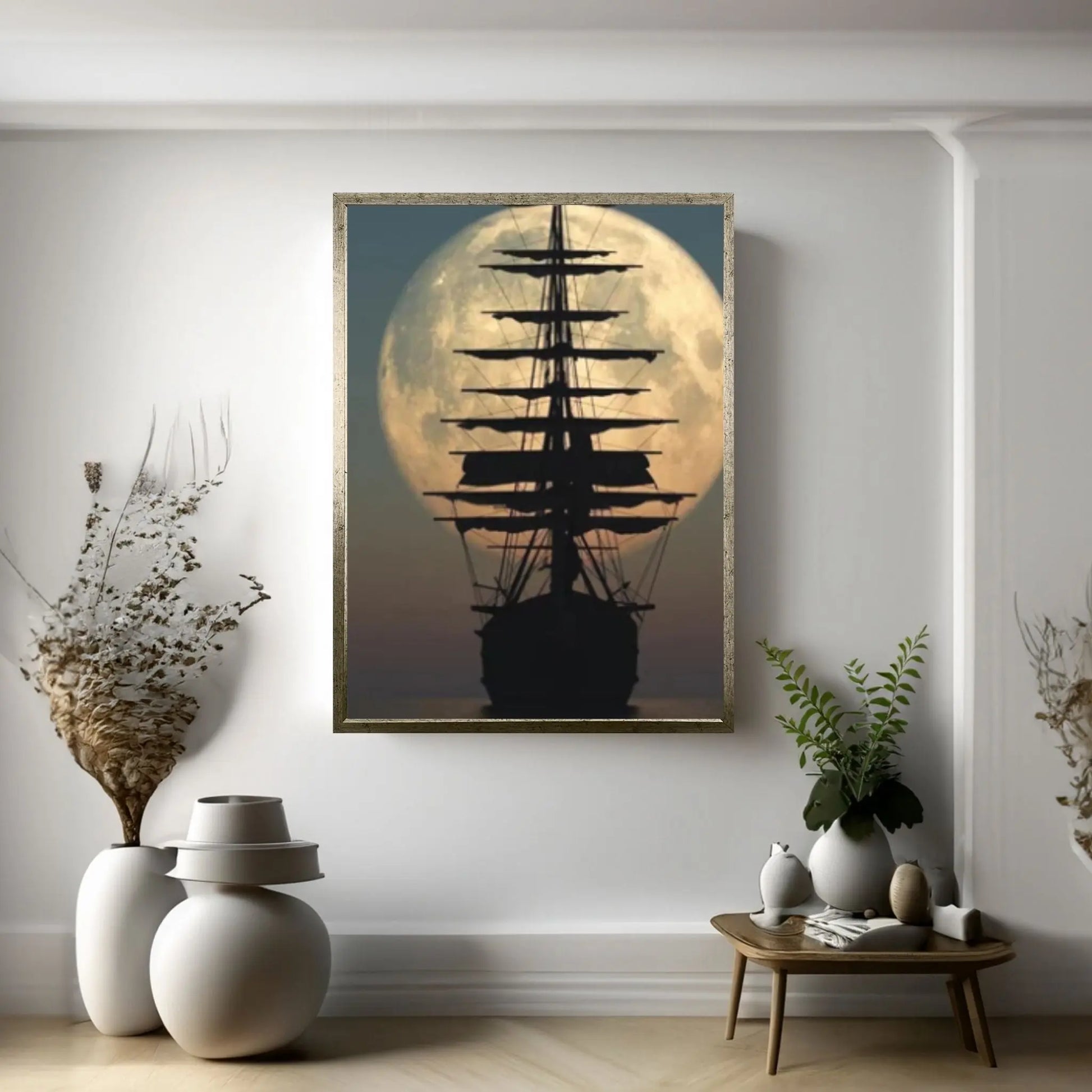 Sailing Boat Canvas, Sea Landscape, Sailboat Painting,Ocean Painting - Y Canvas