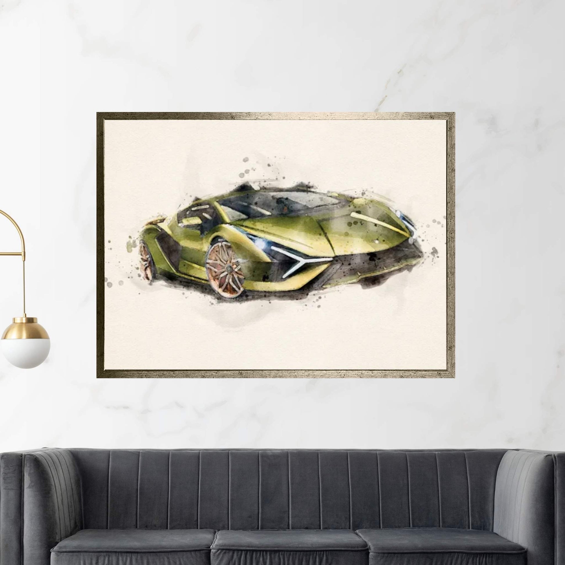 Lamborghini v II Canvas Wall Art - Y Canvas