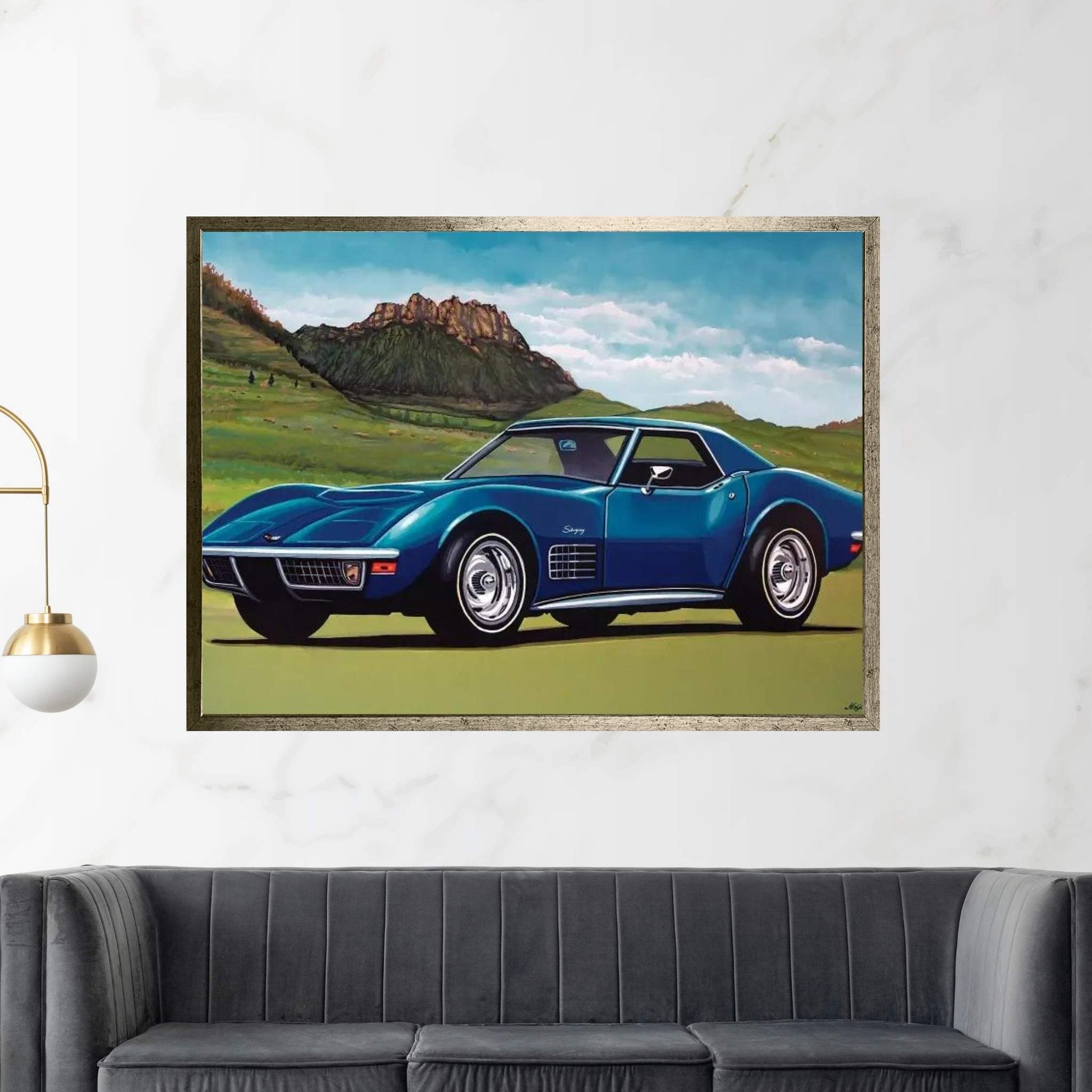 Chevrolet Corvette Stingray 1969 Canvas Wall Art - Y Canvas