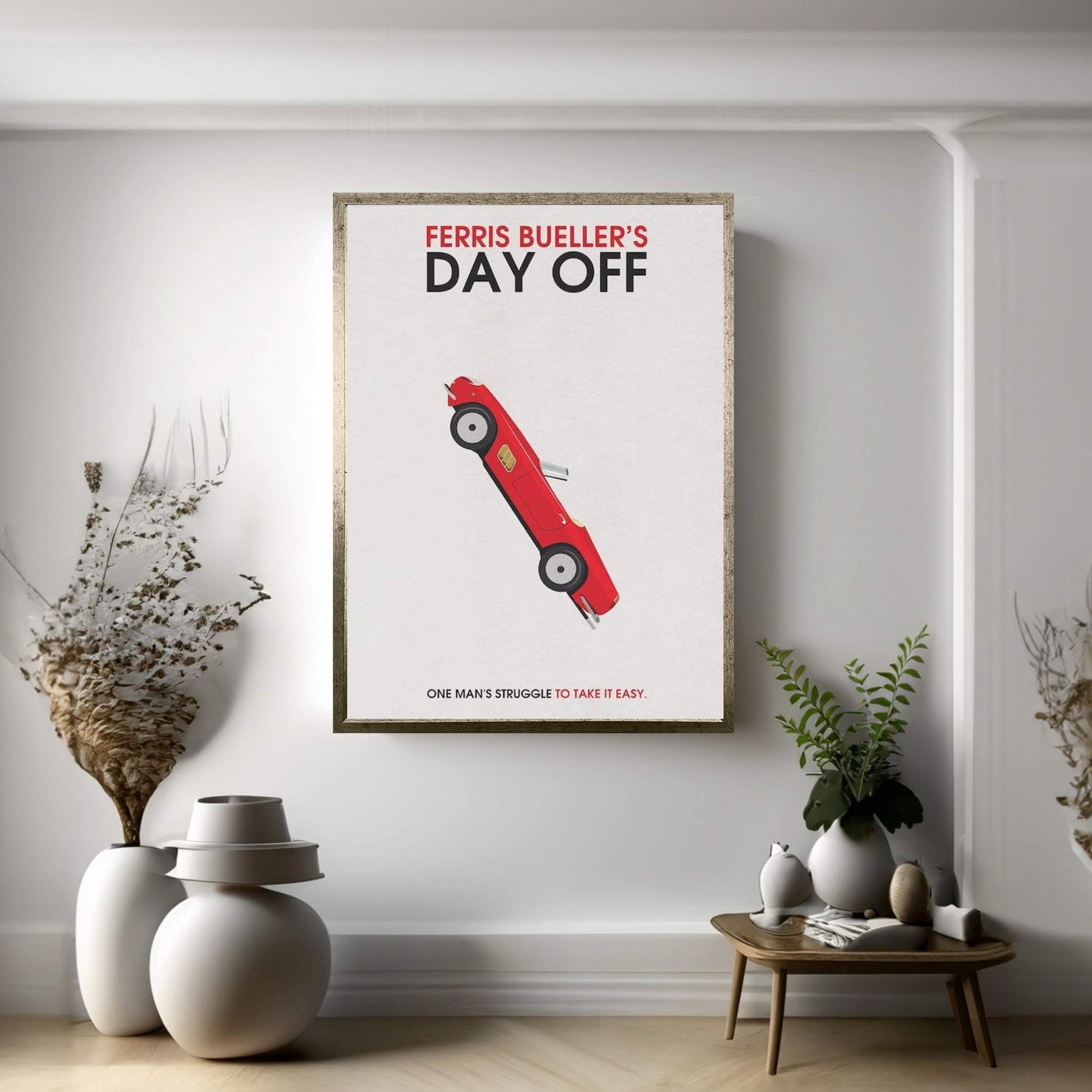 Ferris Bueller's Day Off Alternative Minimalist Poster Canvas Wall Art - Y Canvas