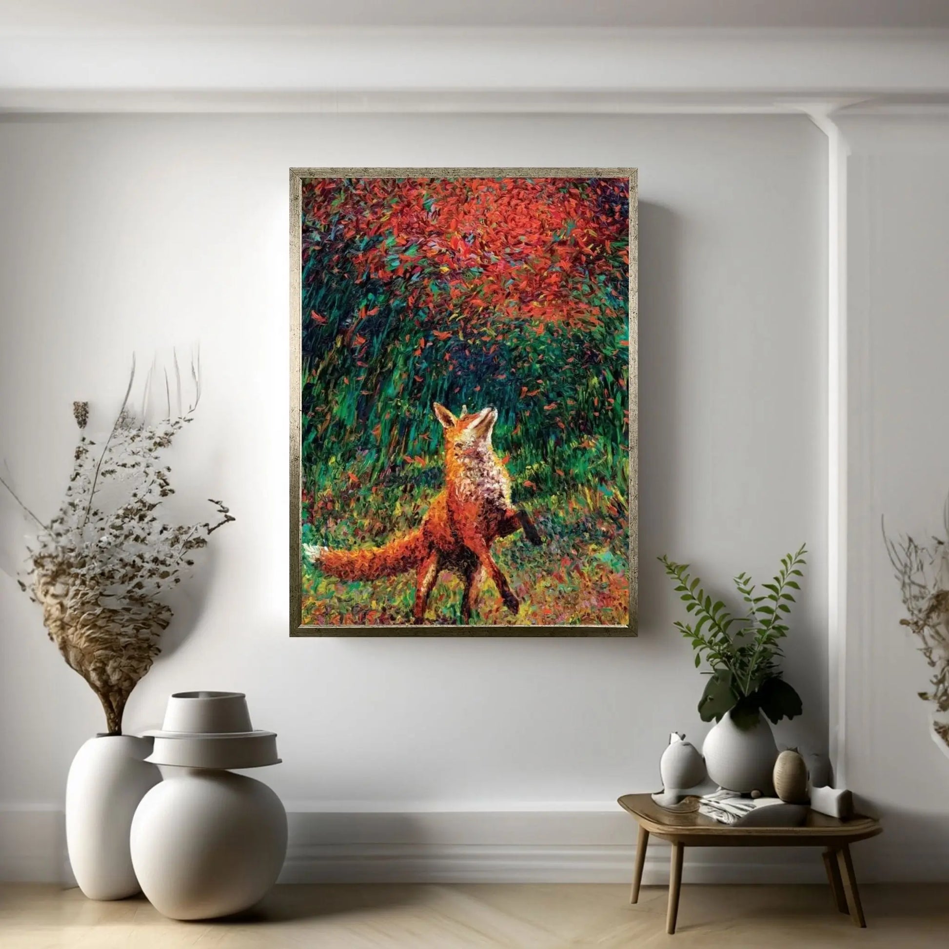 Fox Fire Canvas Wall Art - Y Canvas