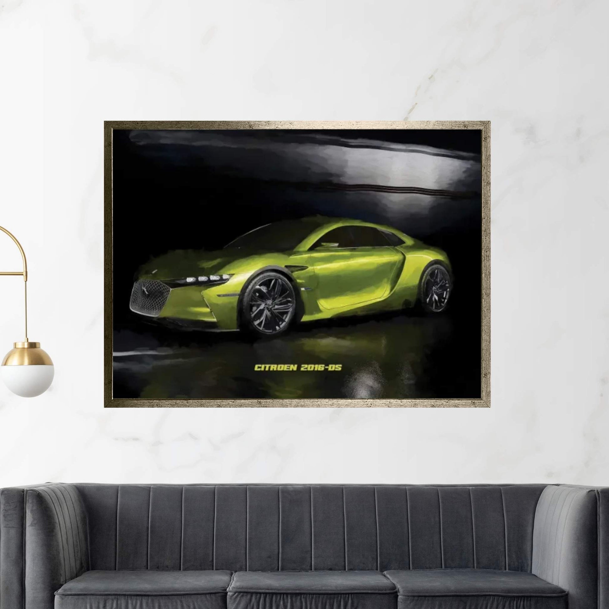 Citroen 2016 DS In Watercolor Canvas Wall Art - Y Canvas