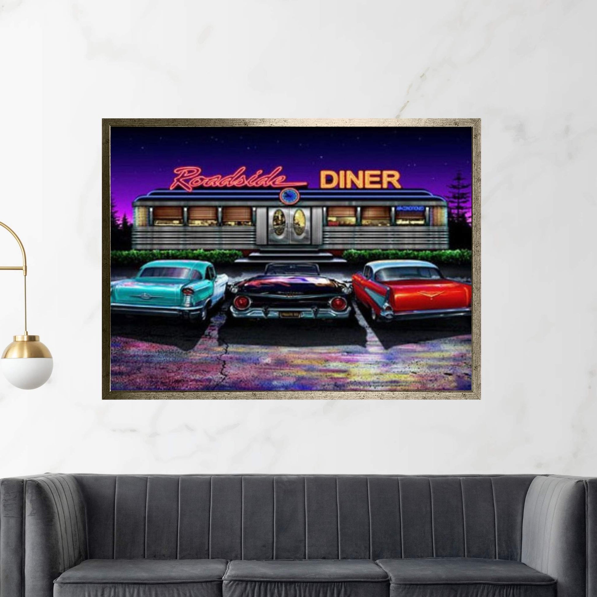 Roadside Diner I Canvas Wall Art - Y Canvas