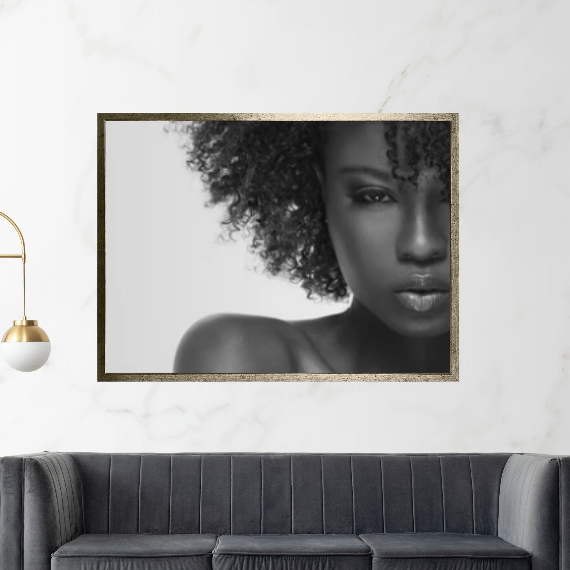 African Black Woman Portrait, Colorful Afro Art, African Woman Makeup Wall Art, Modern Art - Y Canvas