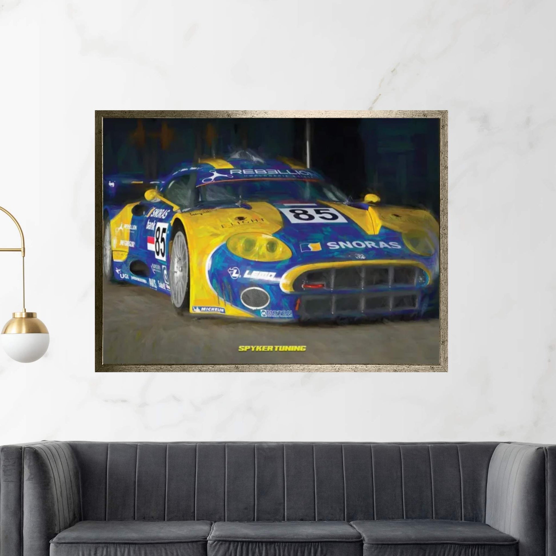 Spyker Tuning In Watercolor Canvas Wall Art - Y Canvas