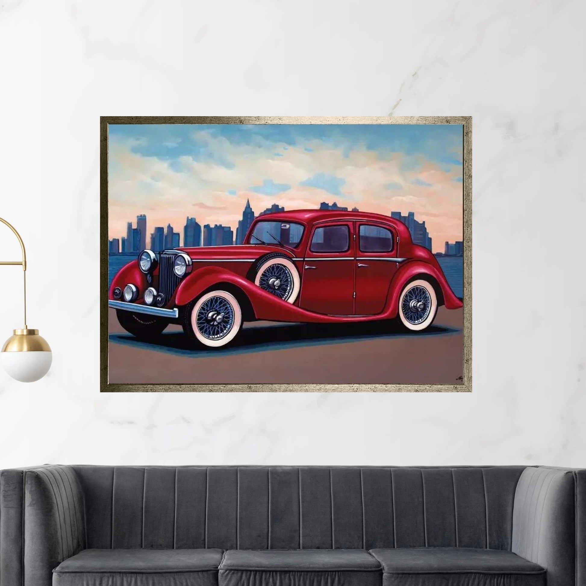 Jaguar SS Saloon Canvas Wall Art - Y Canvas