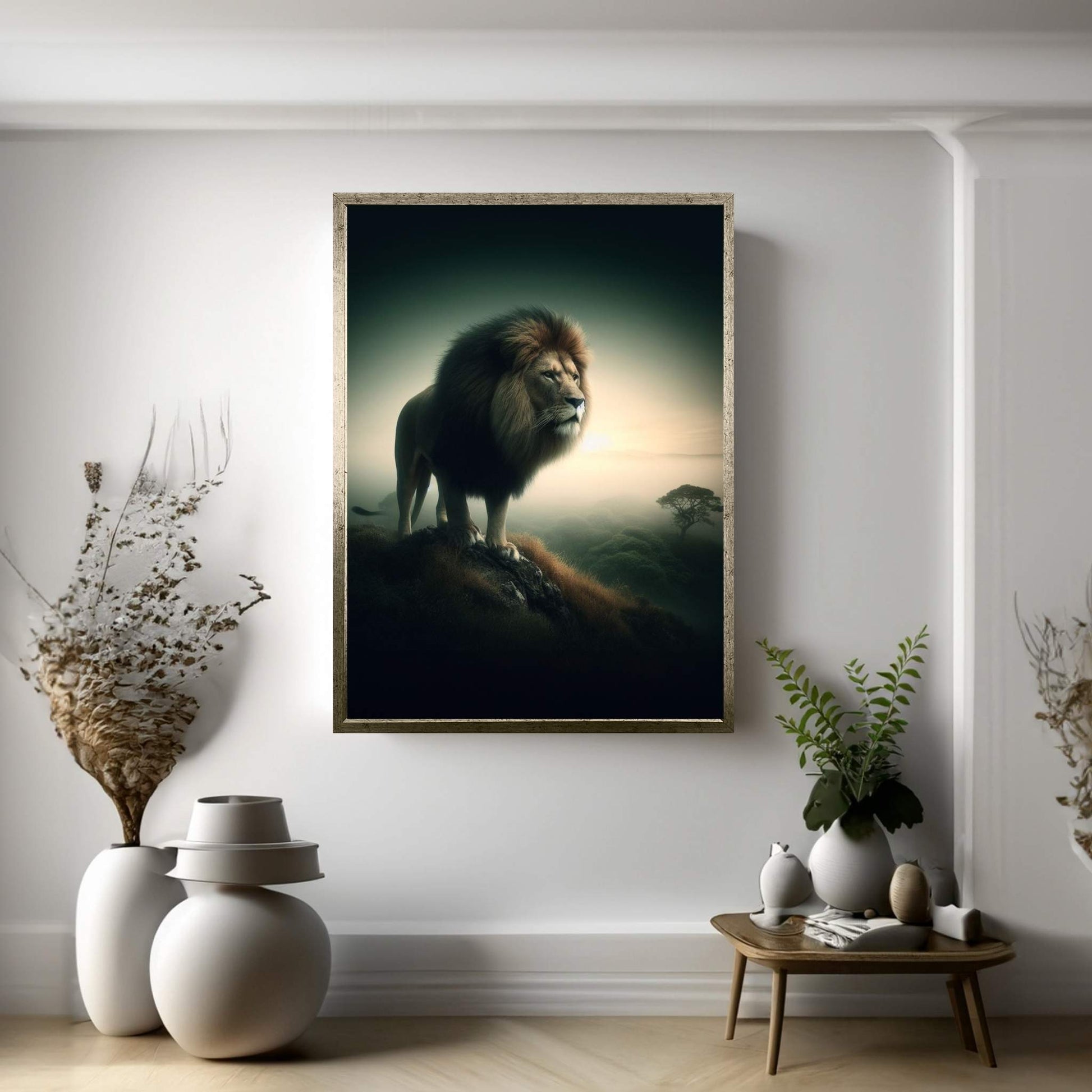 Lion Animal Canvas Wall Art Home Decor - Y Canvas