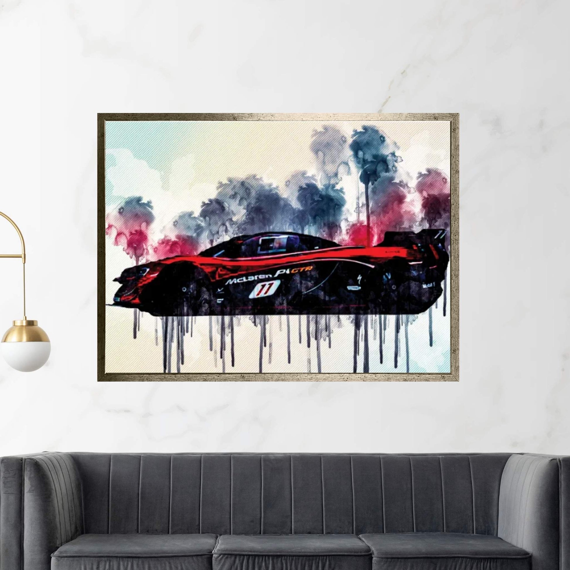 Mclaren P1 Gtr 2021 Side View Exterior Hypercar Tuning P1 British Sports Cars Canvas Wall Art - Y Canvas