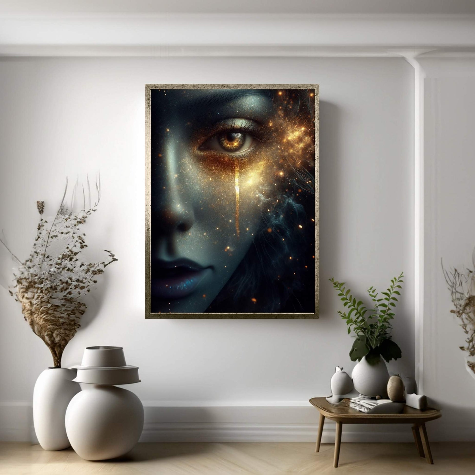The Golden Tears Gustav Klimt Modern Abstract Reproduction Canvas Wall Art - Y Canvas