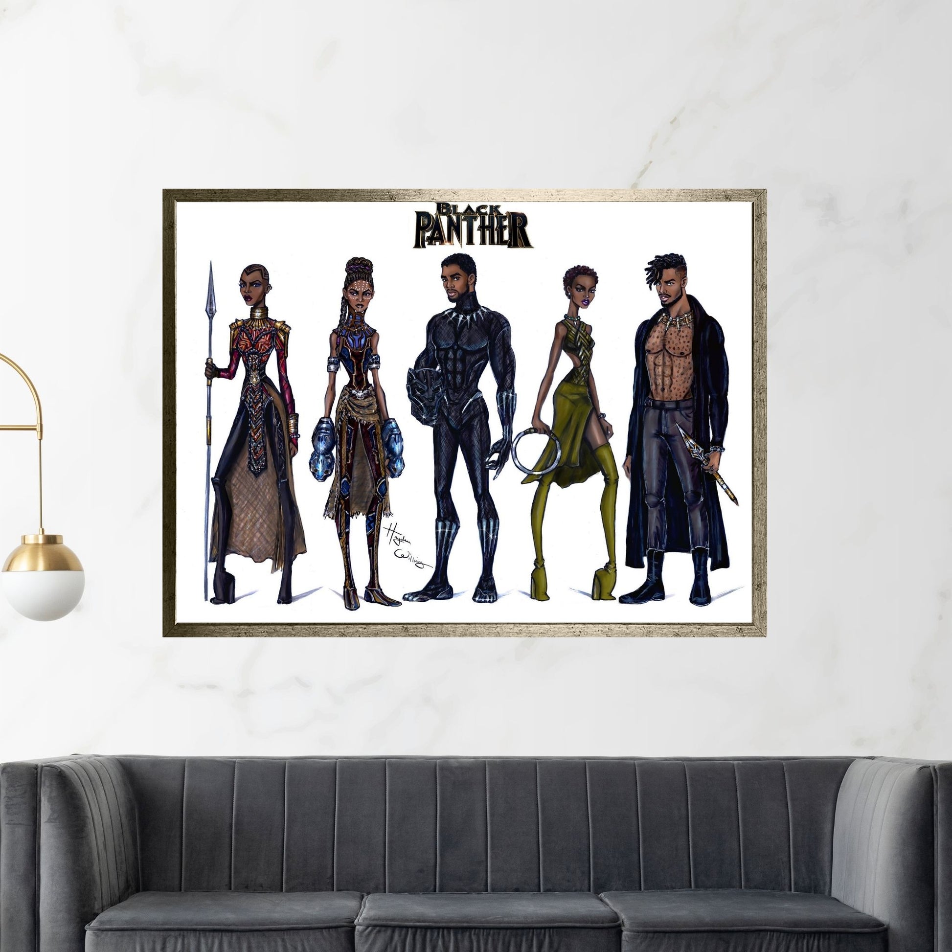 Black Panther Canvas Wall Art - Y Canvas
