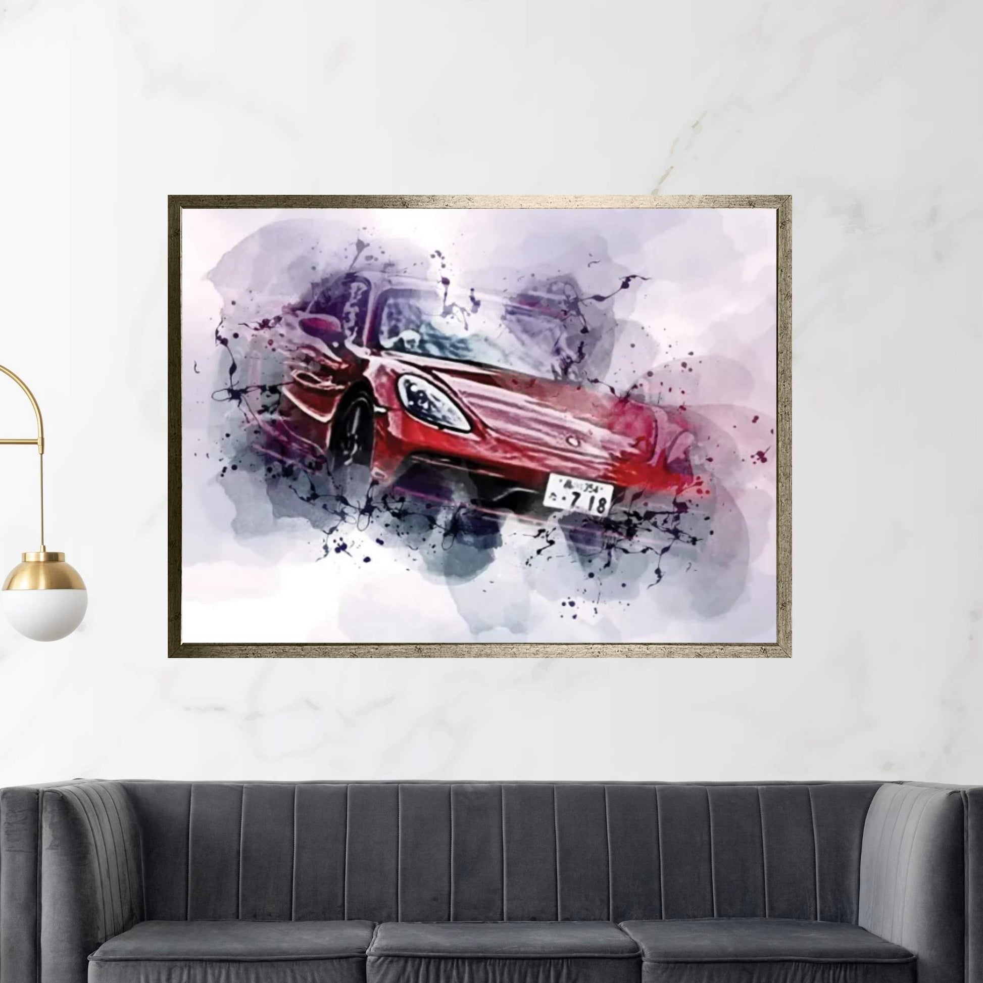 Porsche 718 Cayman Gts 2022 Canvas Wall Art - Y Canvas