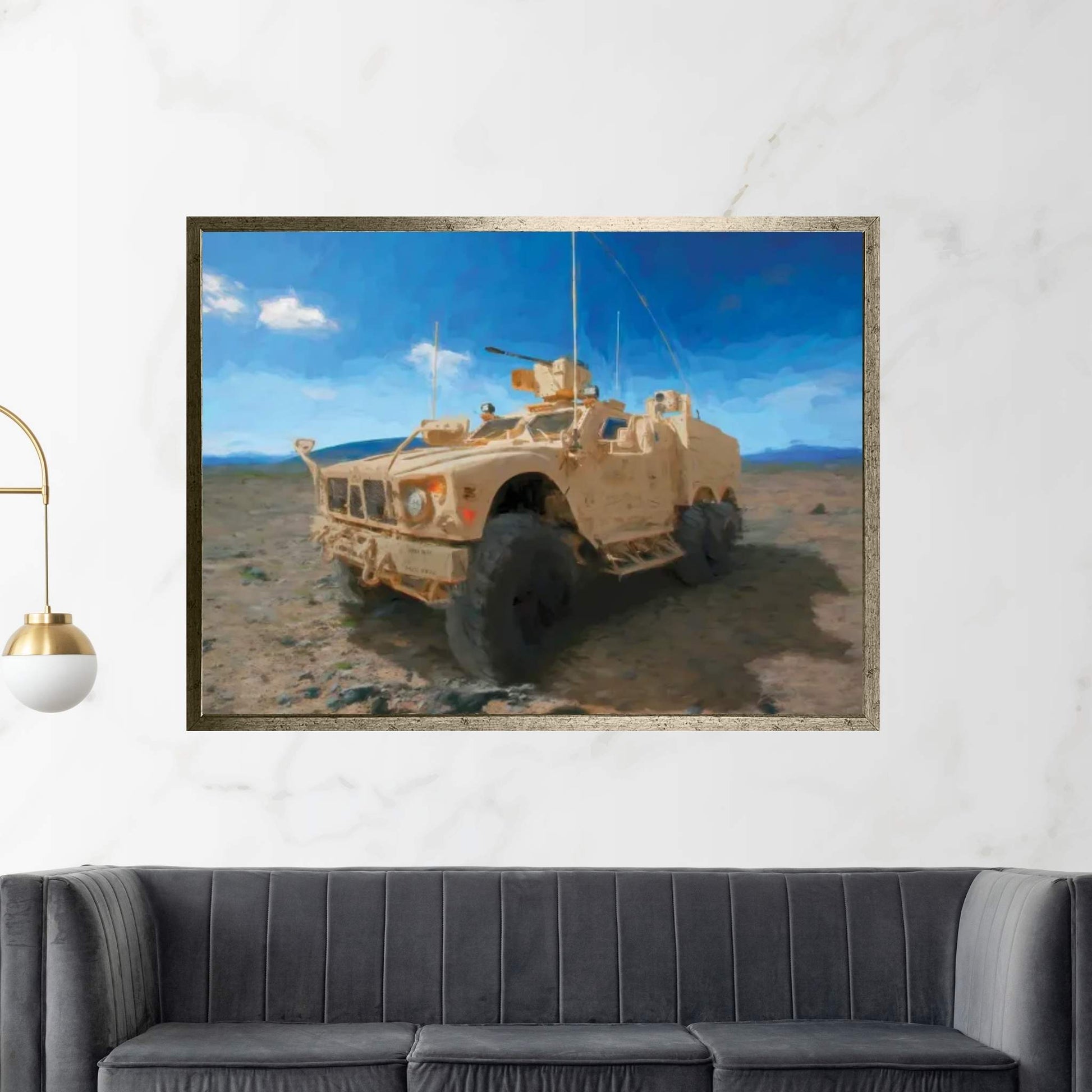 Gun Military Vehicle Canvas Wall Art - Y Canvas