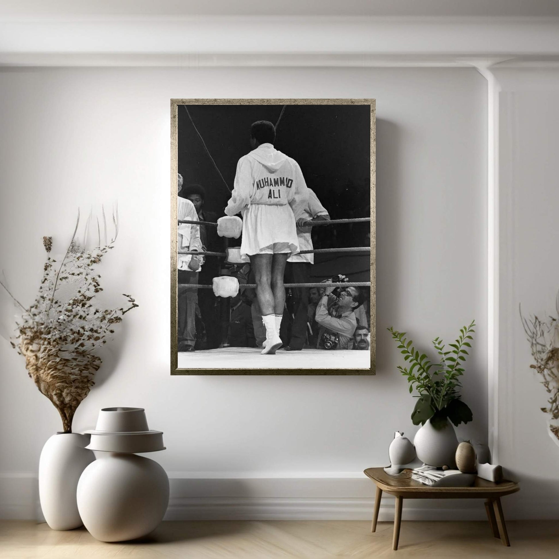Rear View Of A Robed Muhammad Ali Canvas Wall Art - Y Canvas