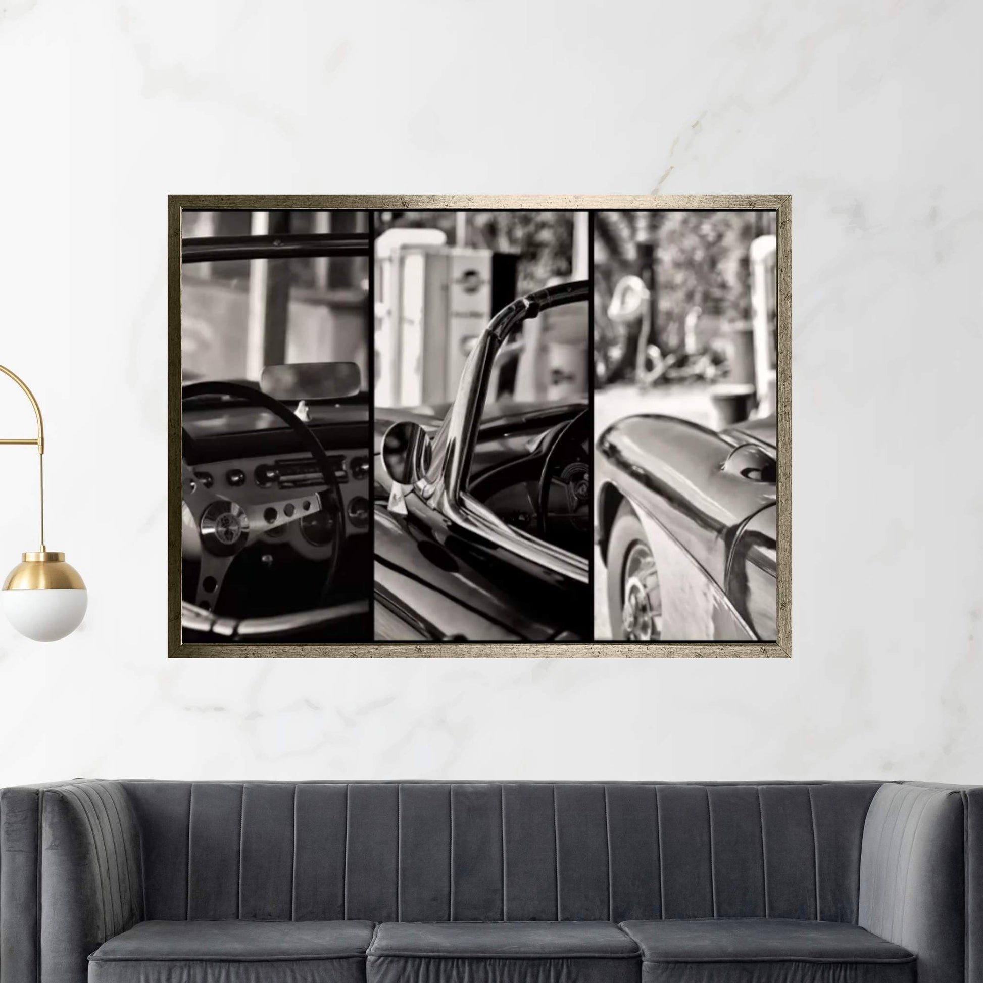 Classic Chevrolet Corvette In Detail Canvas Wall Art - Y Canvas
