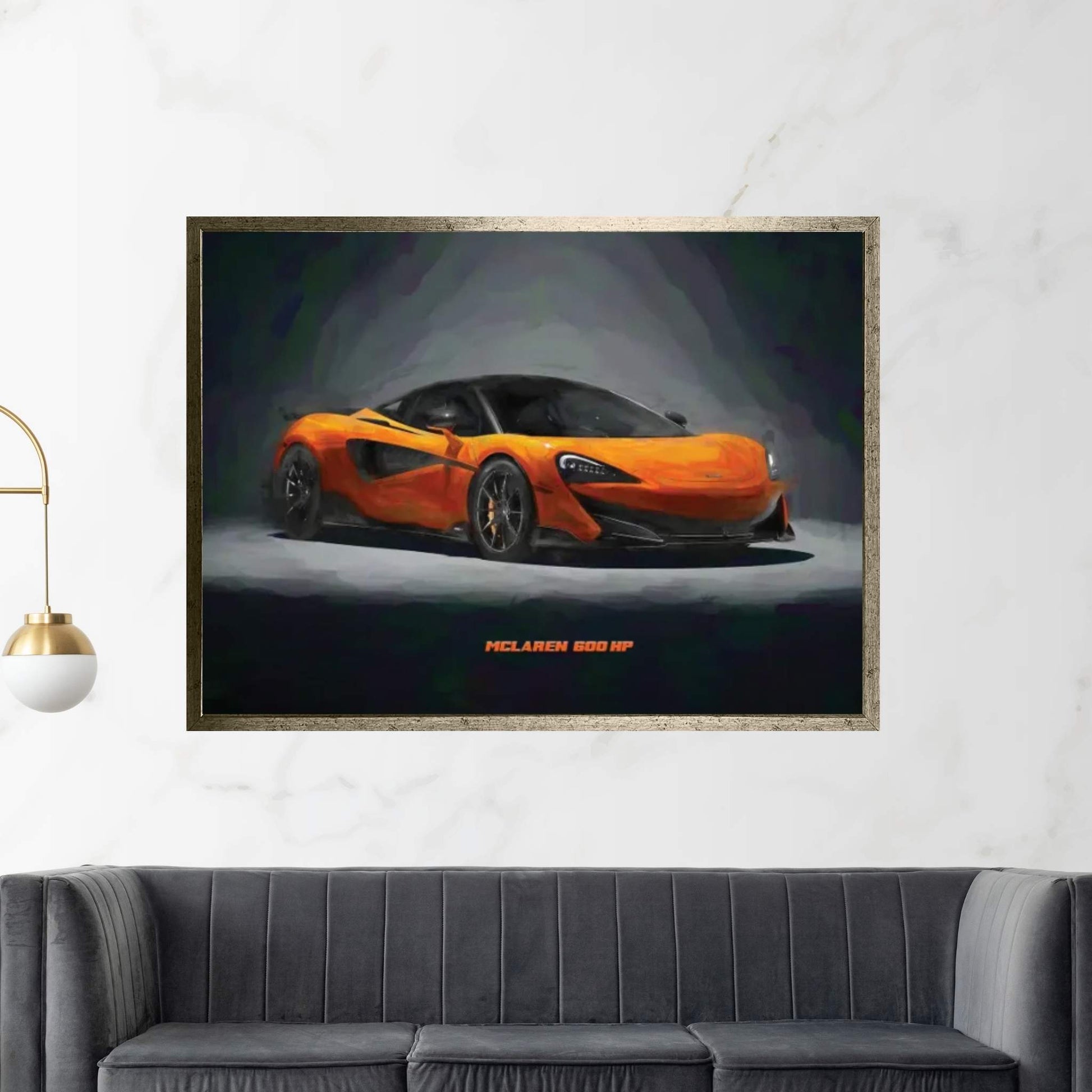 McLaren 600 HP In Watercolor Canvas Wall Art - Y Canvas