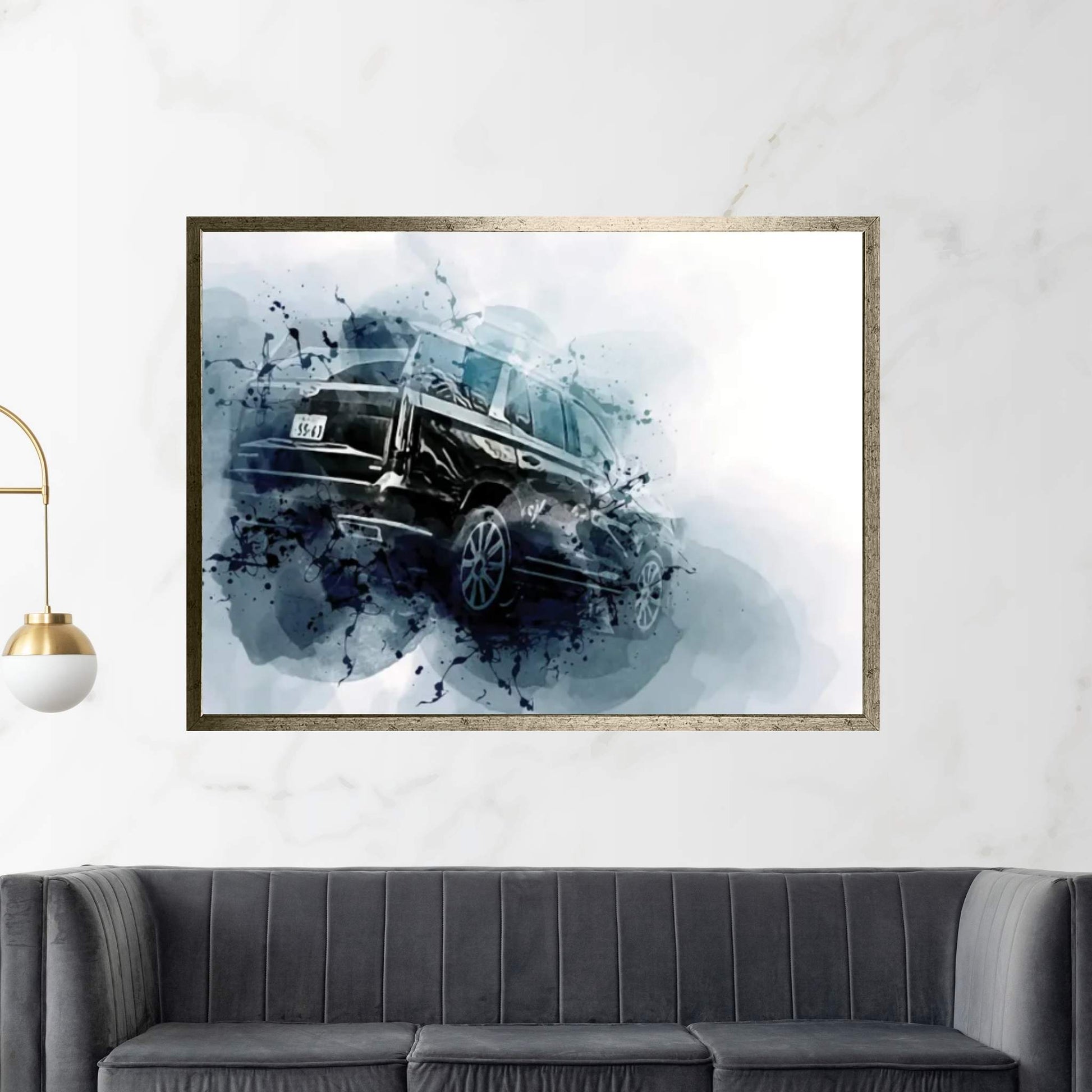 Cadillac Escalade 2022 Rear View Exterior Luxury Suv New Gray Escalade American Cars Cadillac Canvas Wall Art - Y Canvas