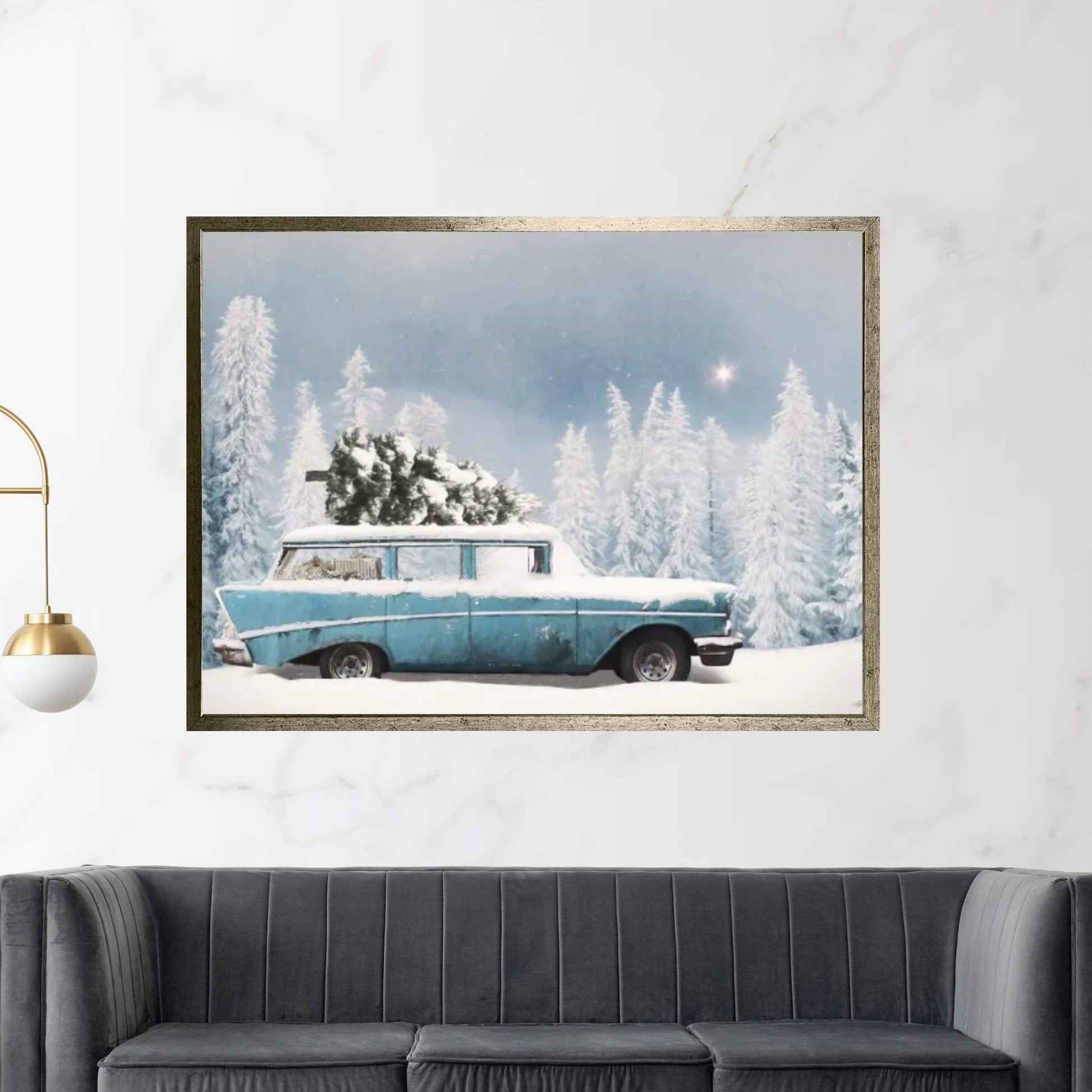 Christmas Blues Canvas Wall Art - Y Canvas