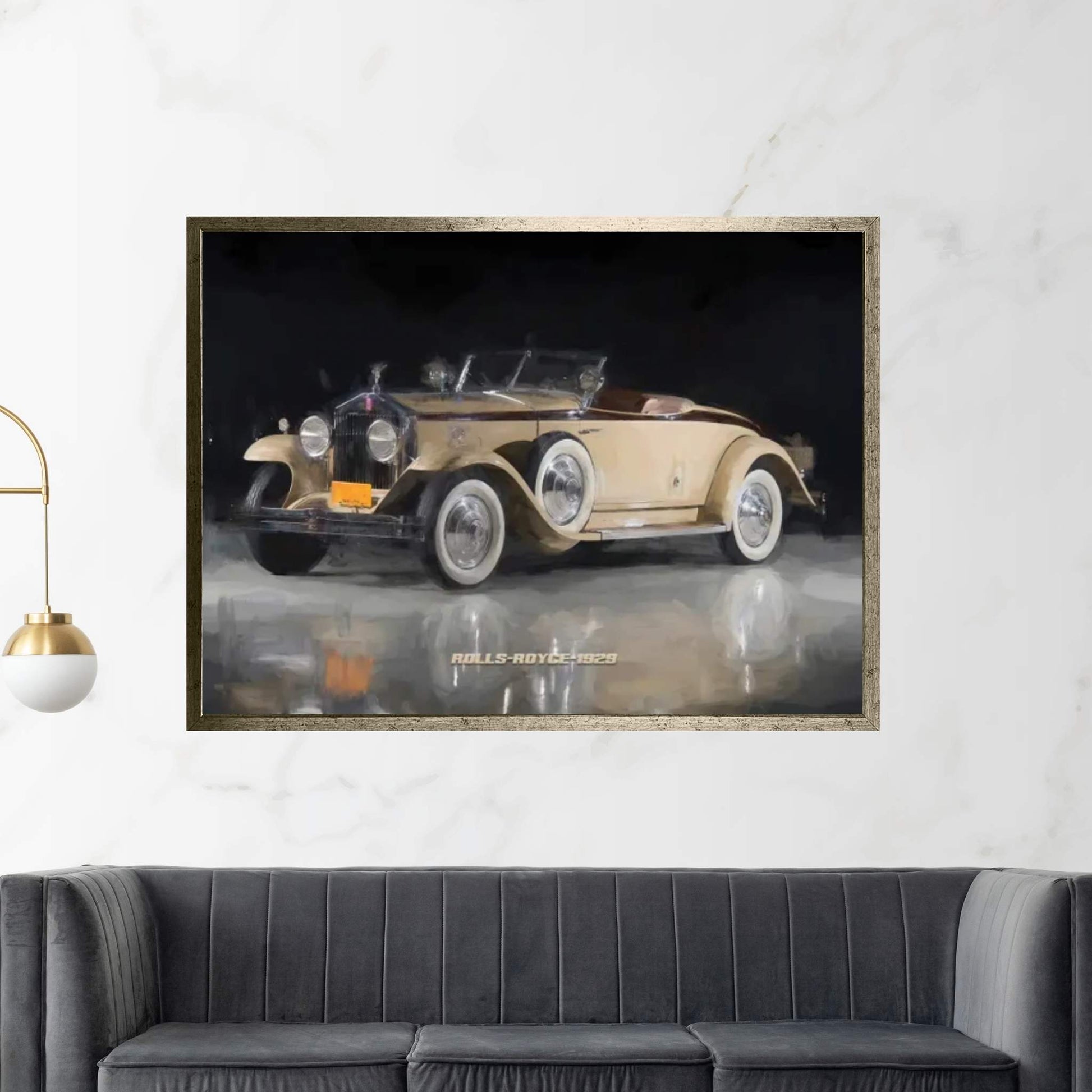 Rolls Royce Retro 1929 Canvas Wall Art - Y Canvas