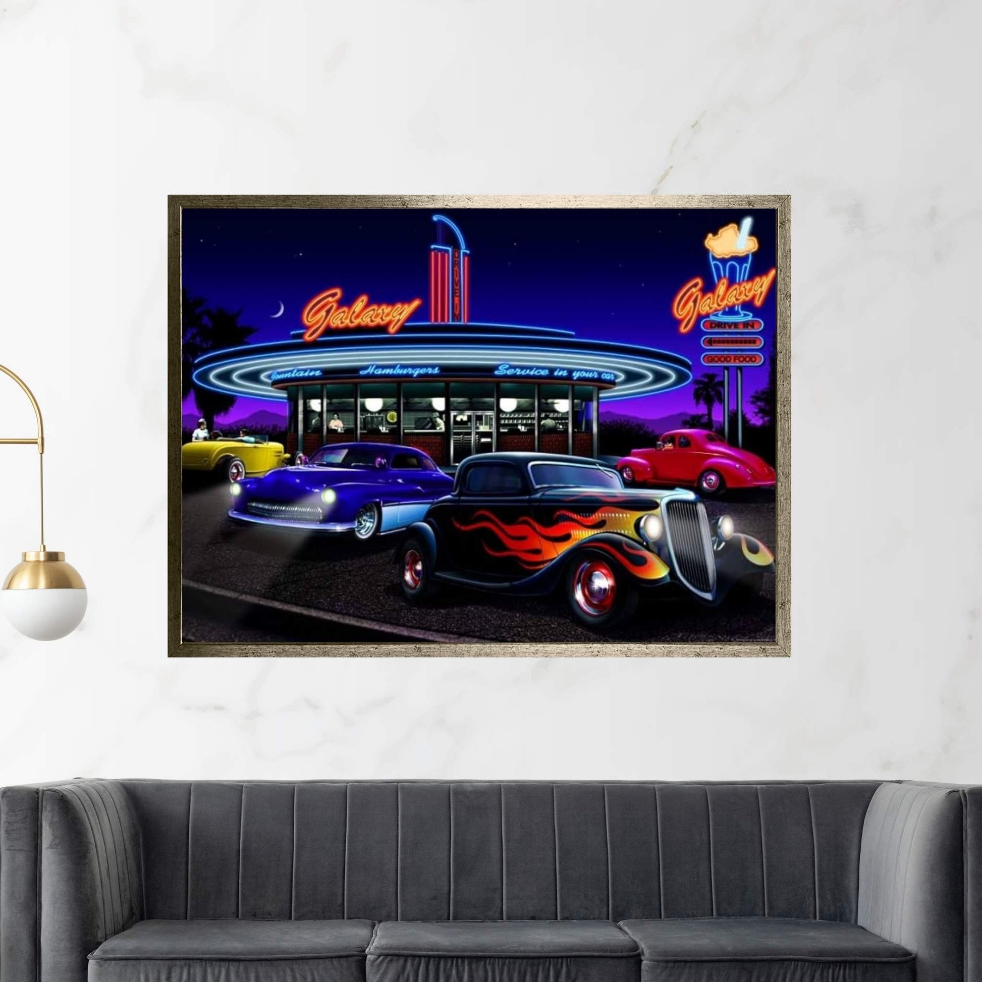 Galaxy Diner I Canvas Wall Art - Y Canvas