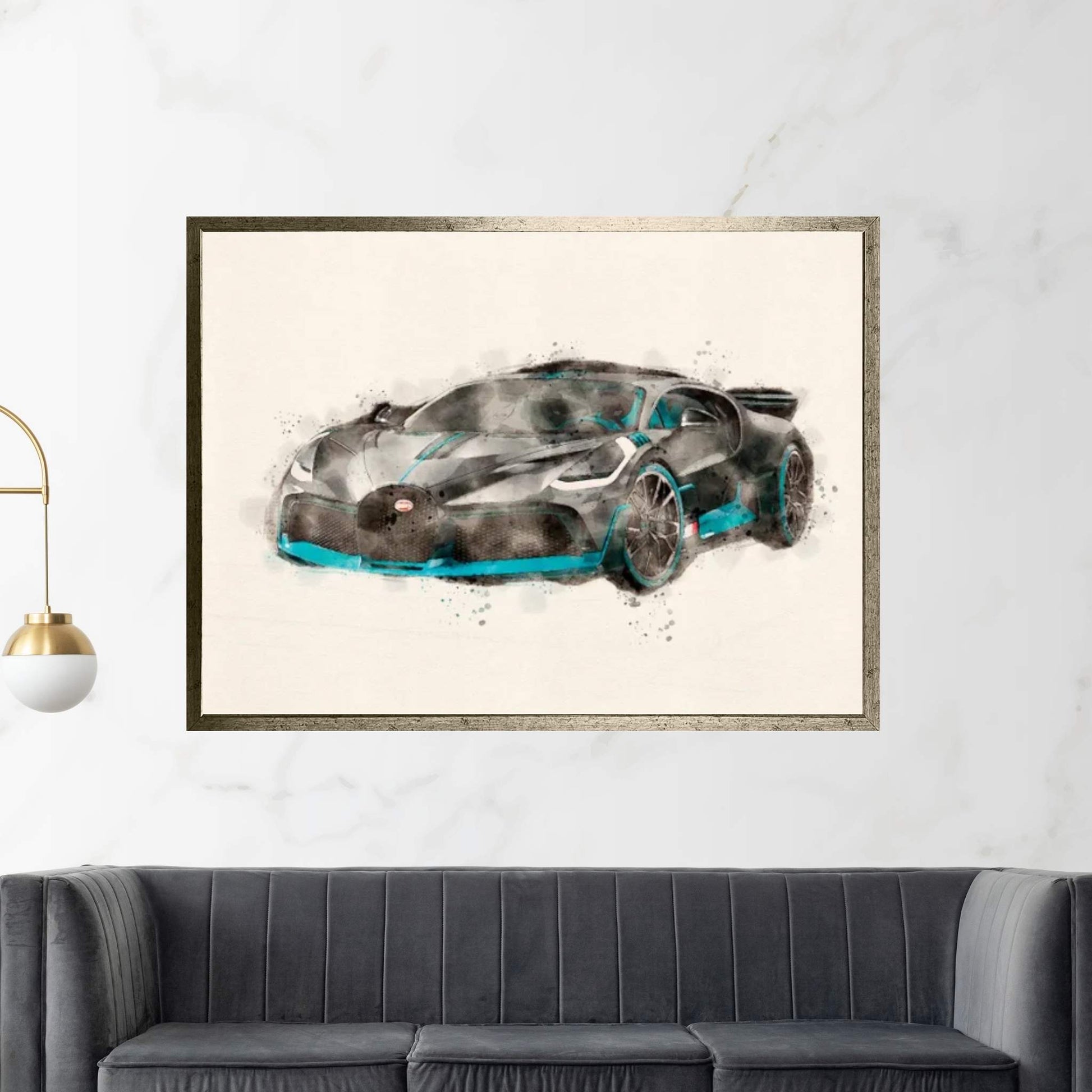 Bugatti Veyron IX Canvas Wall Art - Y Canvas