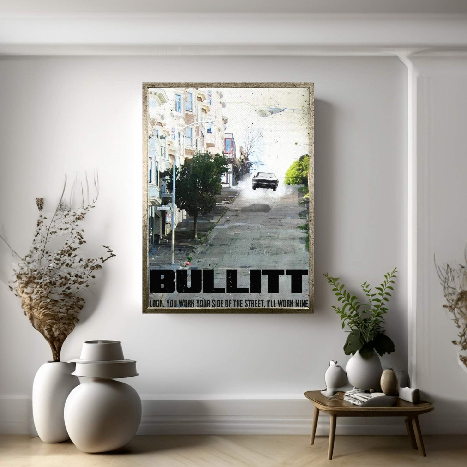 Bullitt Travel Movie Art Canvas Wall Art - Y Canvas