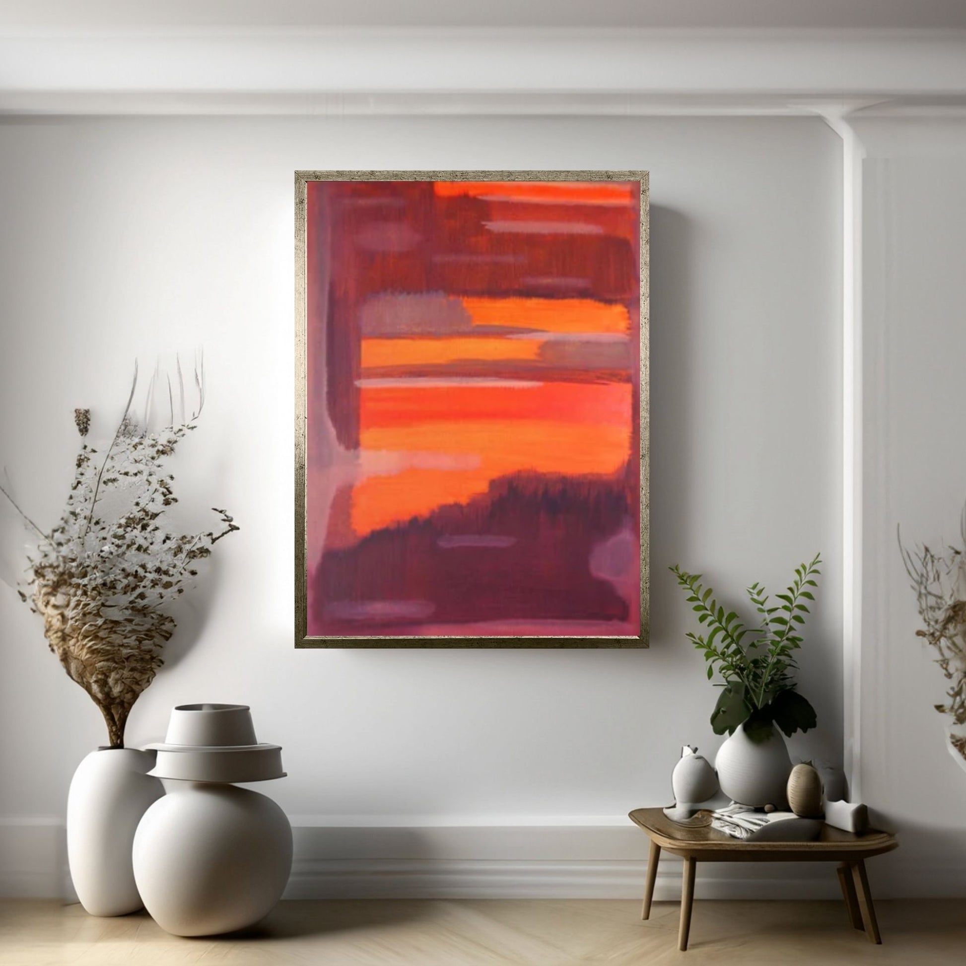 Mark Rothko Frame Canvas/Poster Art Red Reproduction, Rothko Reproduction, Modern Art Expressionism Painting - Y Canvas