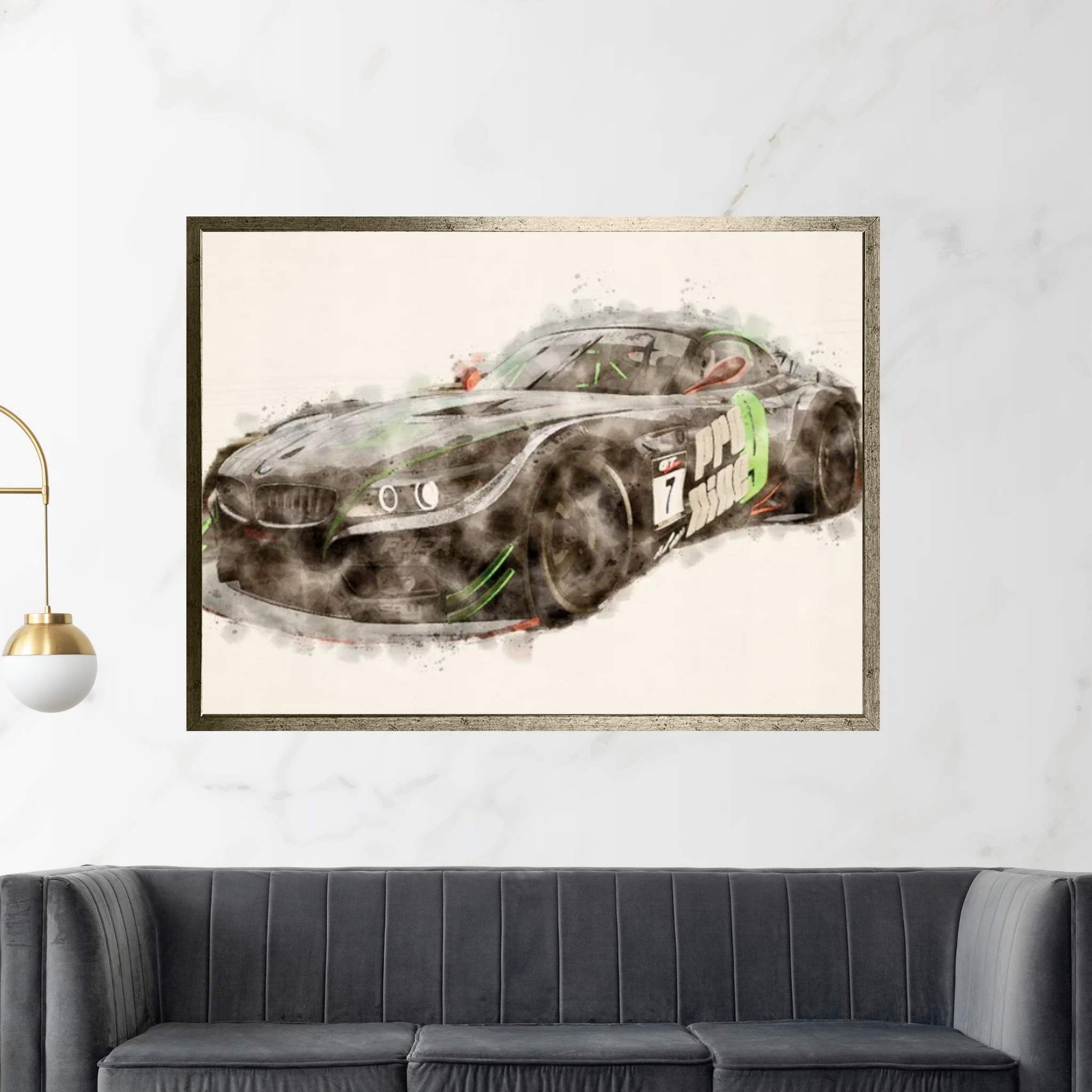 BMW Project CARS Black Canvas Wall Art - Y Canvas