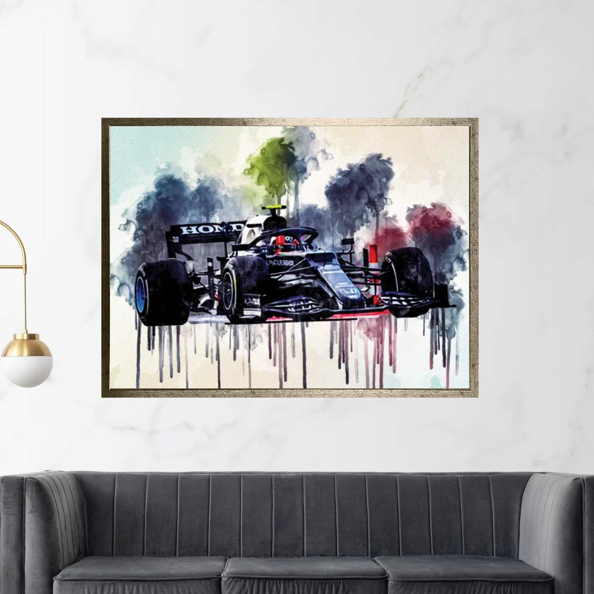 Pierre Gasly Alphatauri At02 2021 F1 Cars Formula 1 Sportscars Canvas Wall Art - Y Canvas