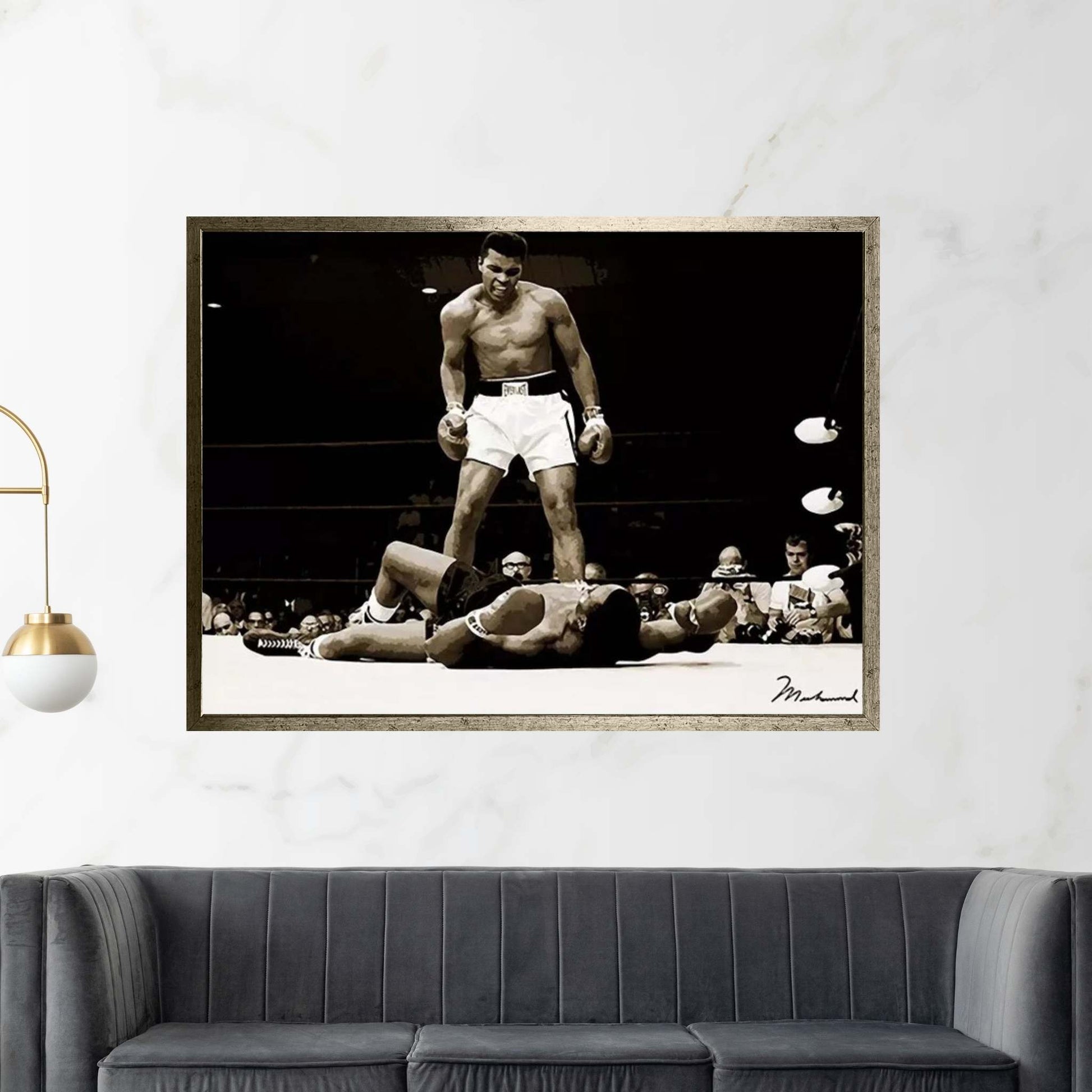 Muhammad Ali Vs. Sonny Liston, 1965 Canvas Wall Art - Y Canvas