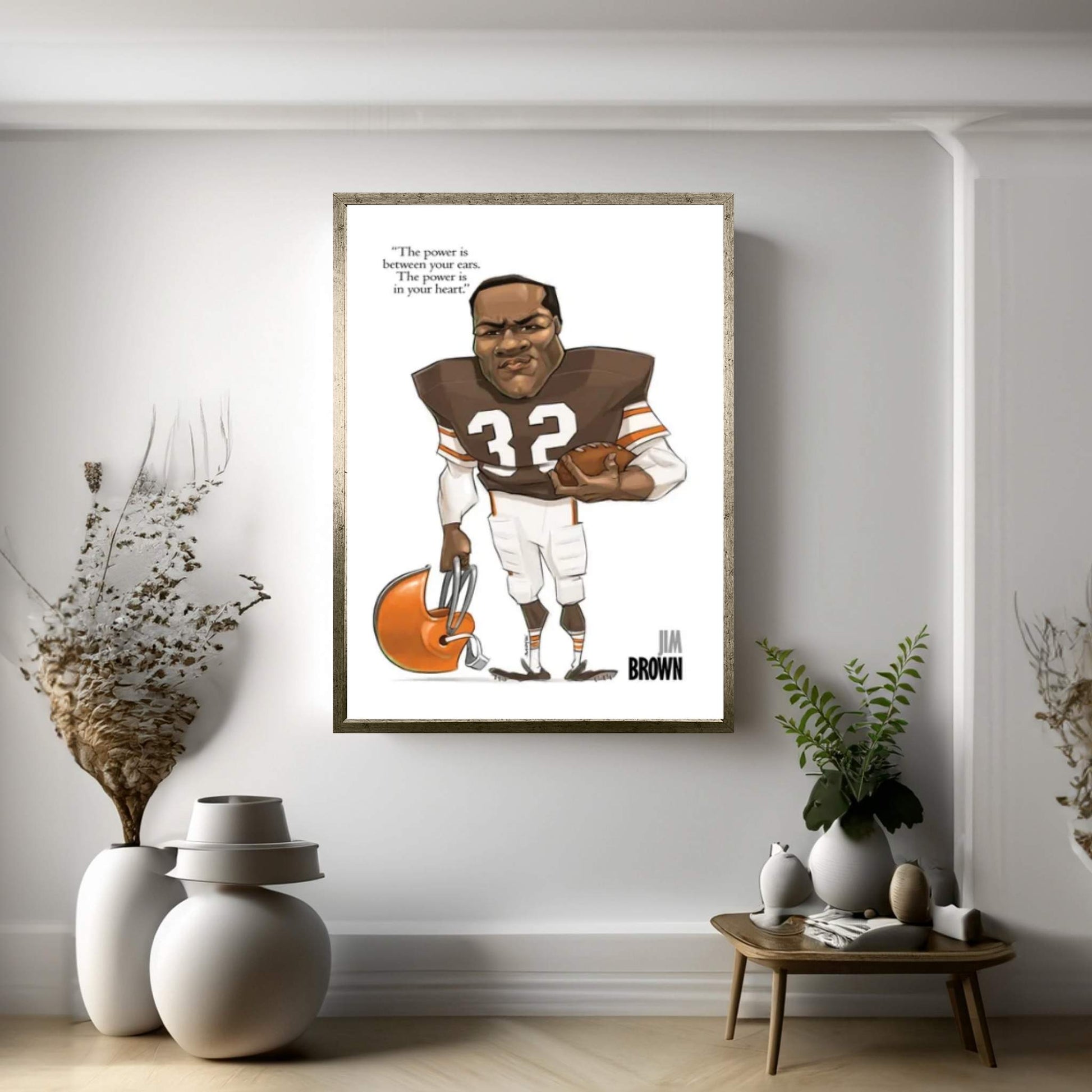 Jim Brown Canvas Wall Art - Y Canvas