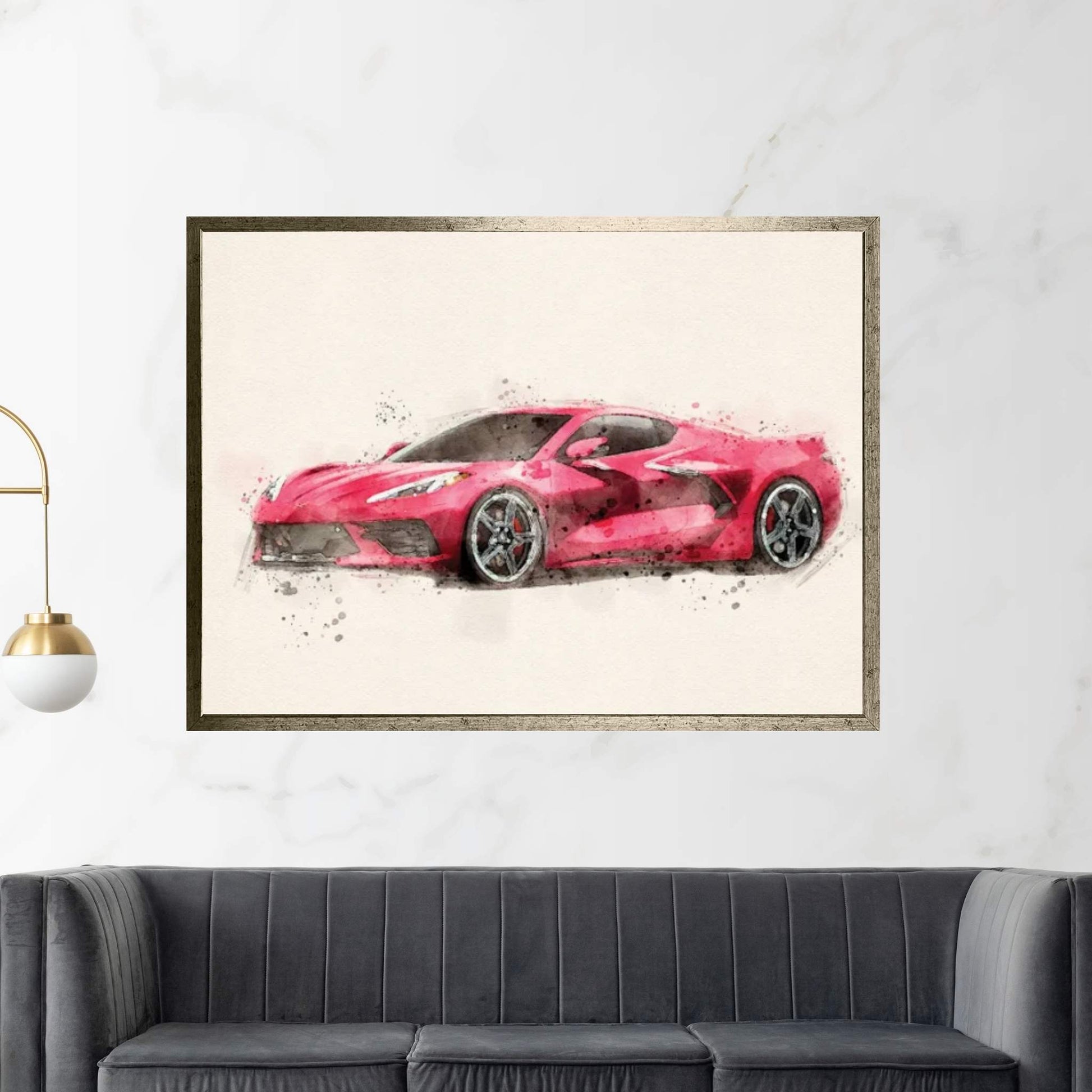 Chevrolet Corvette Stingray II Canvas Wall Art - Y Canvas