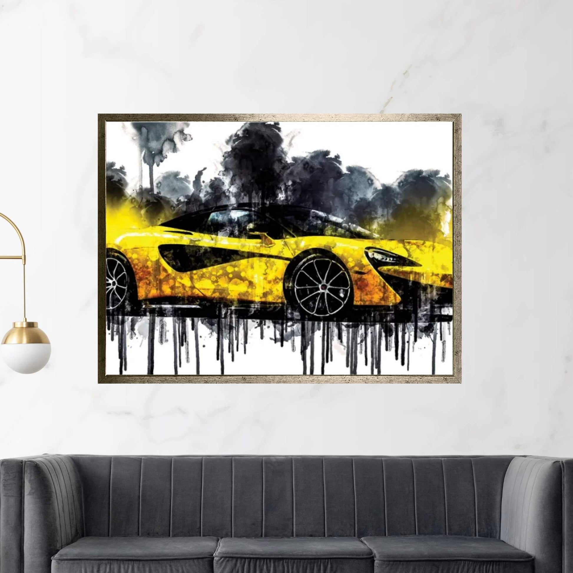 2017 McLaren 570S Spider Vehicle CLXIV Canvas Wall Art - Y Canvas
