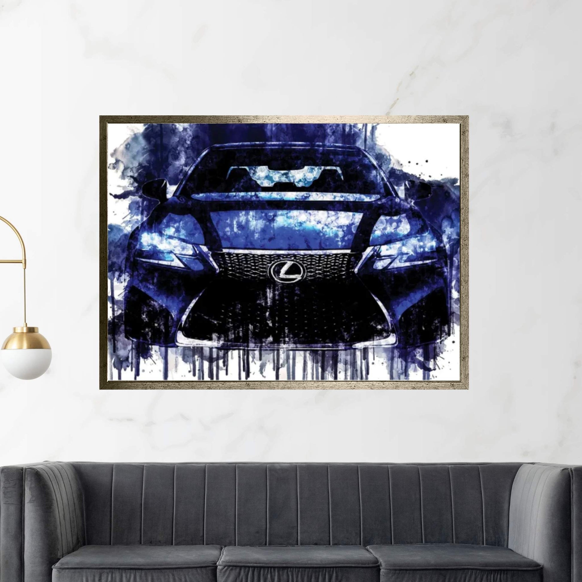 Car 2017 Lexus GS F Luxury Sedan Canvas Wall Art - Y Canvas