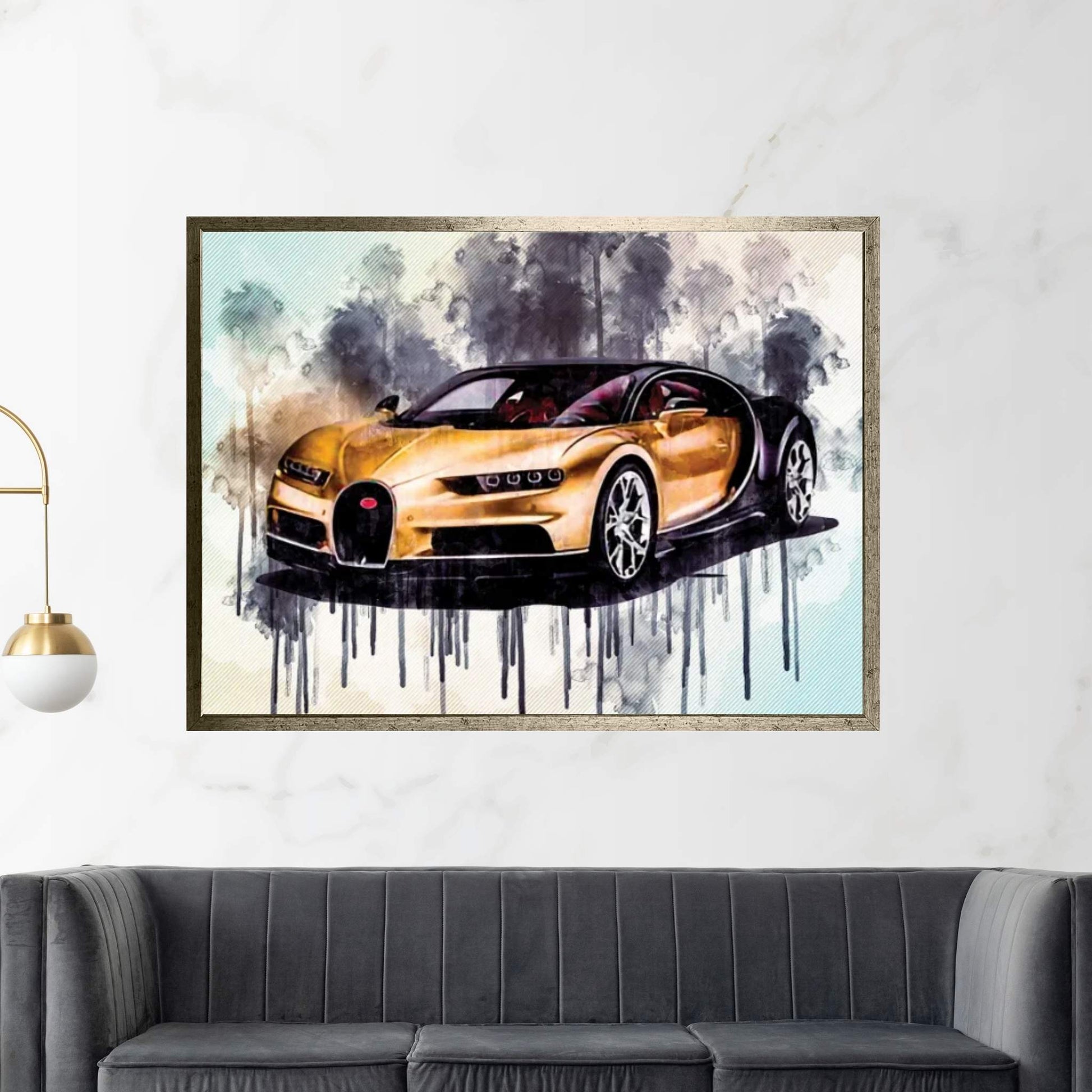 Bugatti Chiron Front View Exterior Hypercar Canvas Wall Art - Y Canvas