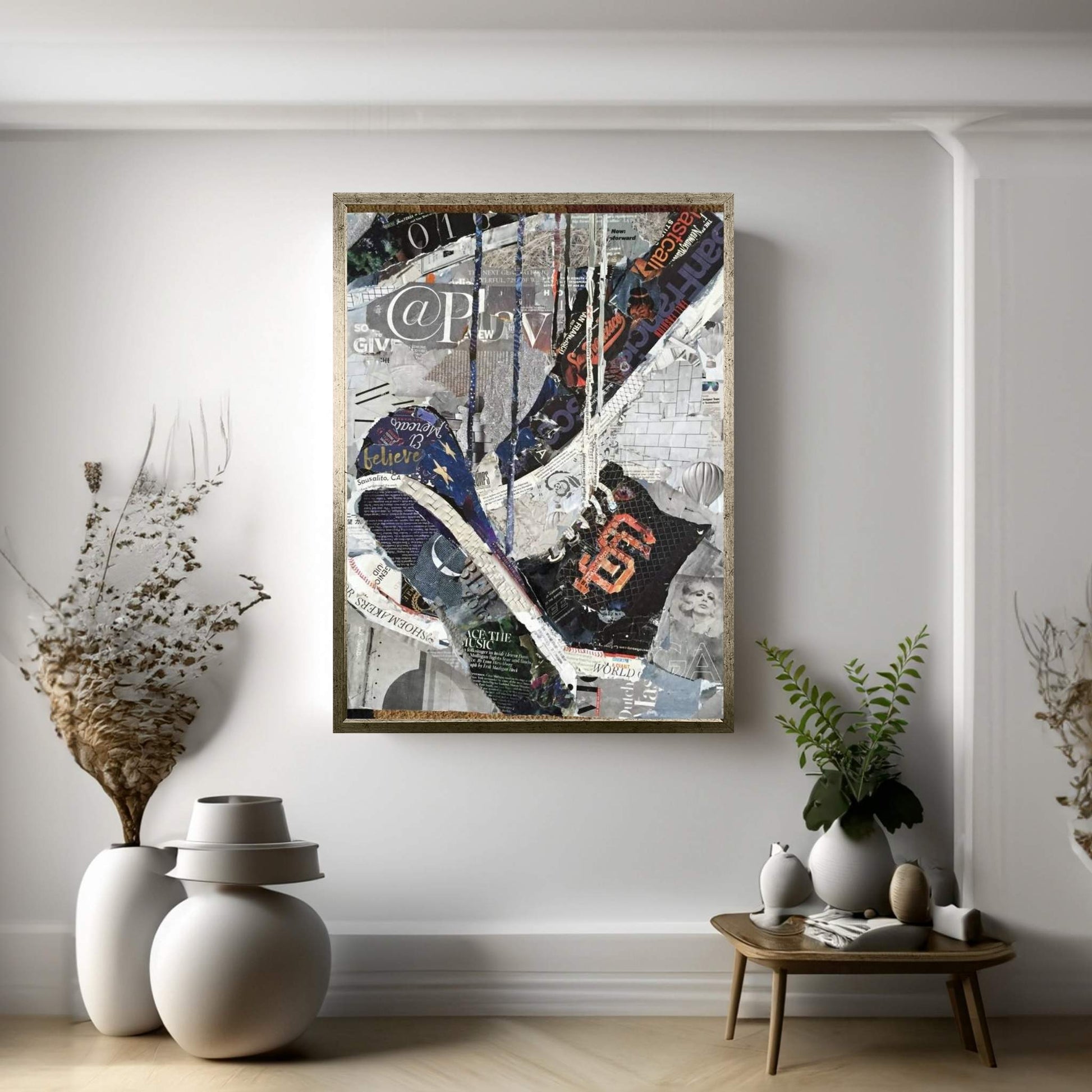 Orange & Black Canvas Wall Art - Y Canvas