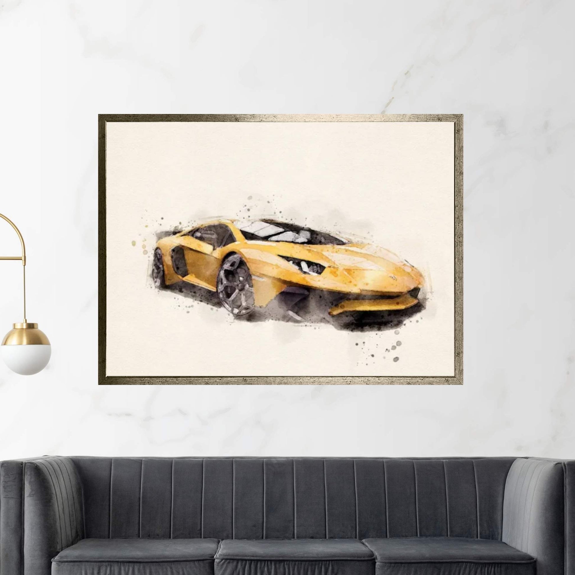 Lamborghini Aventador v II Canvas Wall Art - Y Canvas