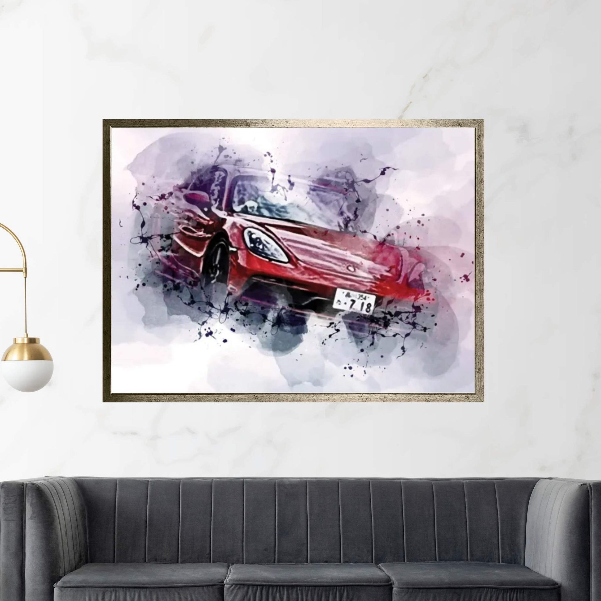 Porsche 718 Cayman Gts 2022 Canvas Wall Art - Y Canvas