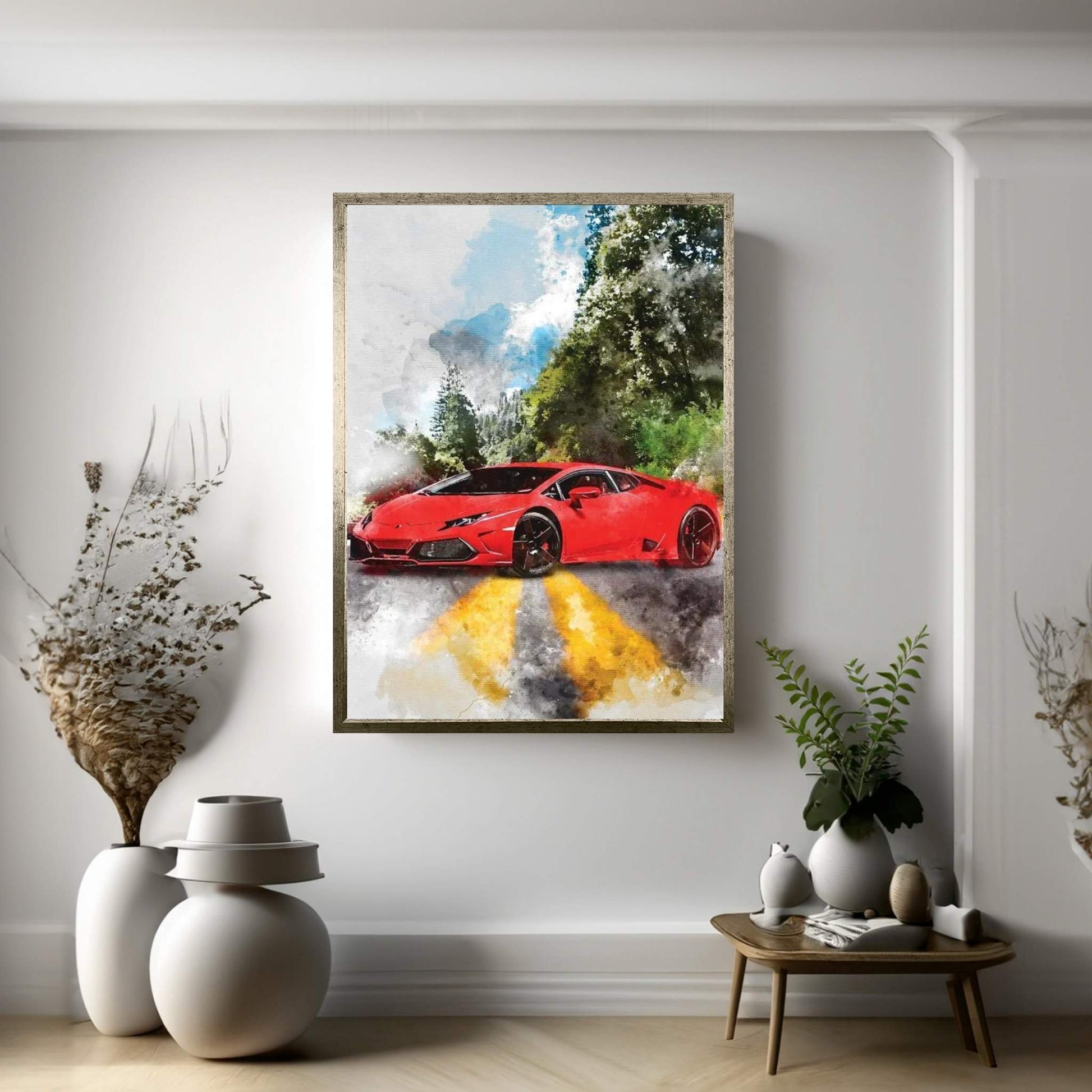 Lamborghiri Huracan Canvas Wall Art - Y Canvas