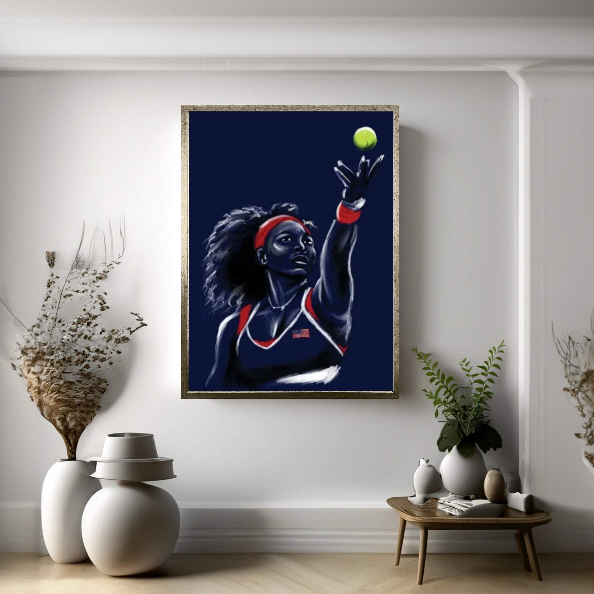 Serve Serena Williams Canvas Wall Art - Y Canvas