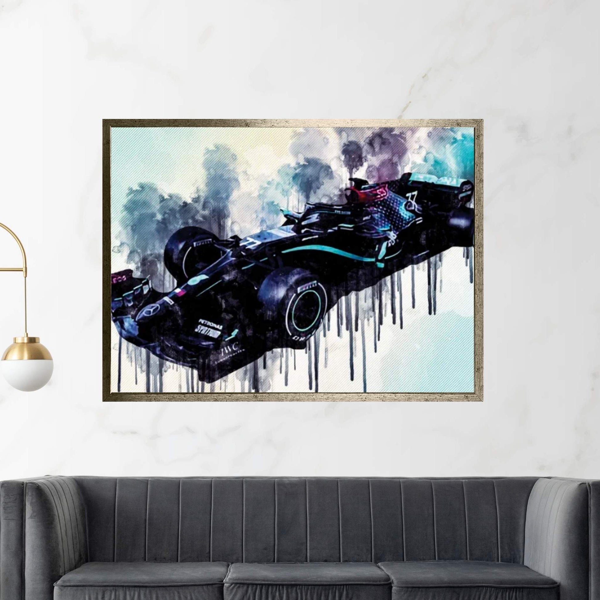 Mercedes-Amg F1 W11 Eq Performance 2020 Formula 1 Mercedes-Amg Petronas F1 Team Valtteri Bottas F1 2020 Racing Car Canvas Wall Art - Y Canvas