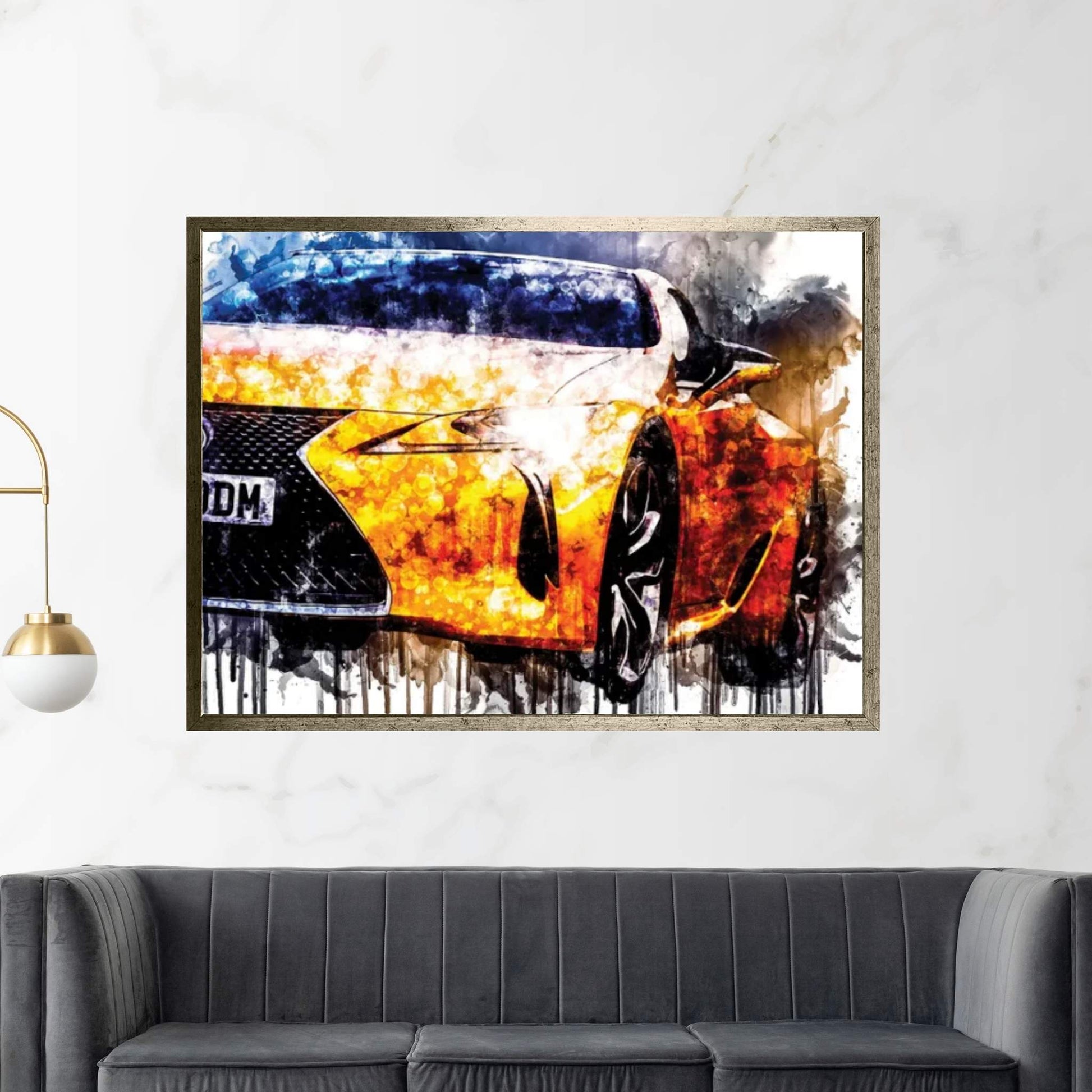 Car 2018 Lexus LC 500 Canvas Wall Art - Y Canvas