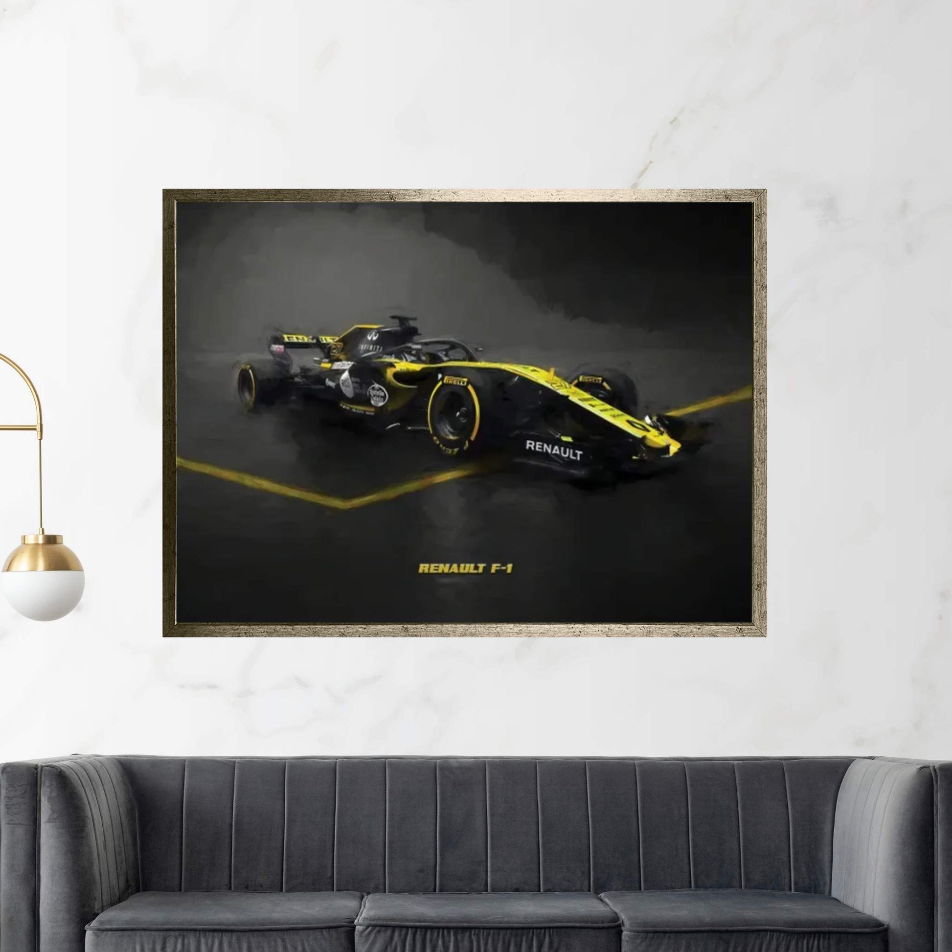 Renault F1 In Watercolor Canvas Wall Art - Y Canvas