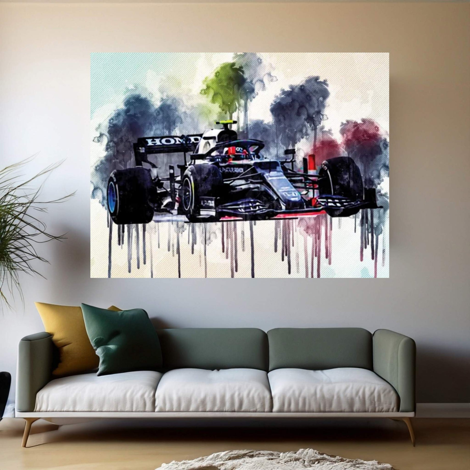 Pierre Gasly Alphatauri At02 2021 F1 Cars Formula 1 Sportscars Canvas Wall Art - Y Canvas