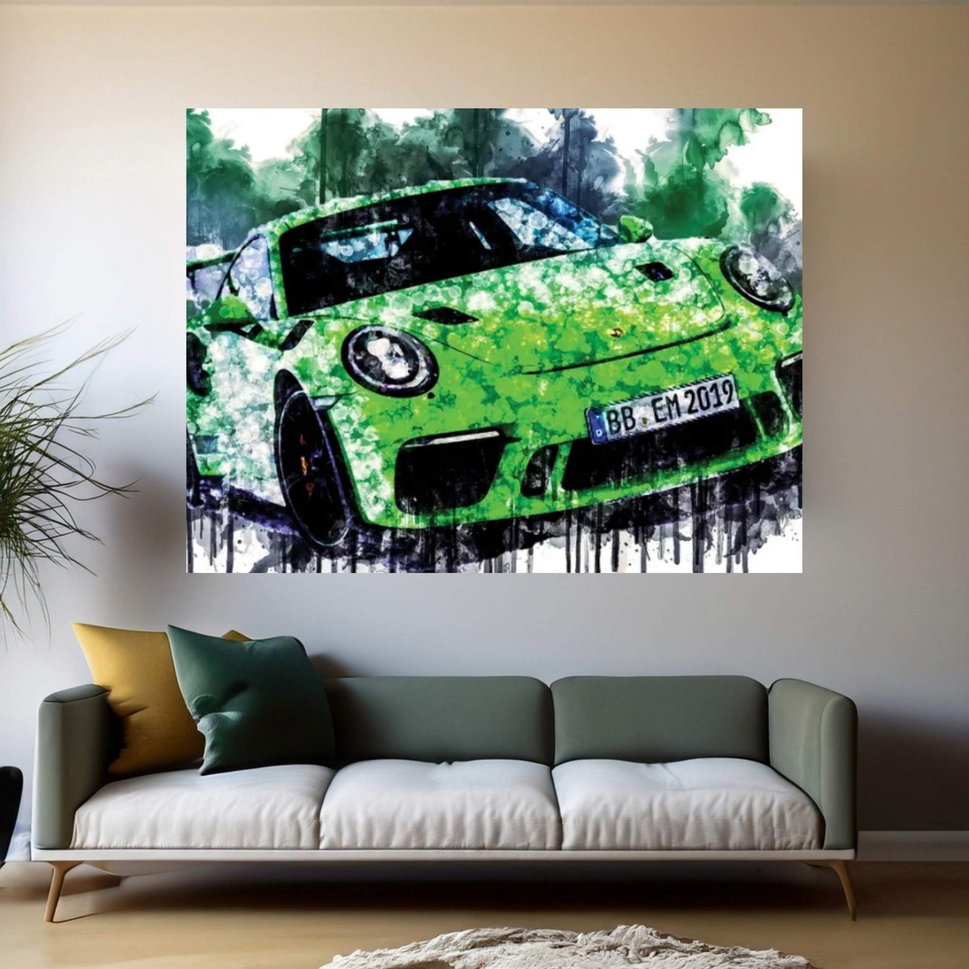 Car 2018 Porsche 911 GT3 RS Canvas Wall Art - Y Canvas