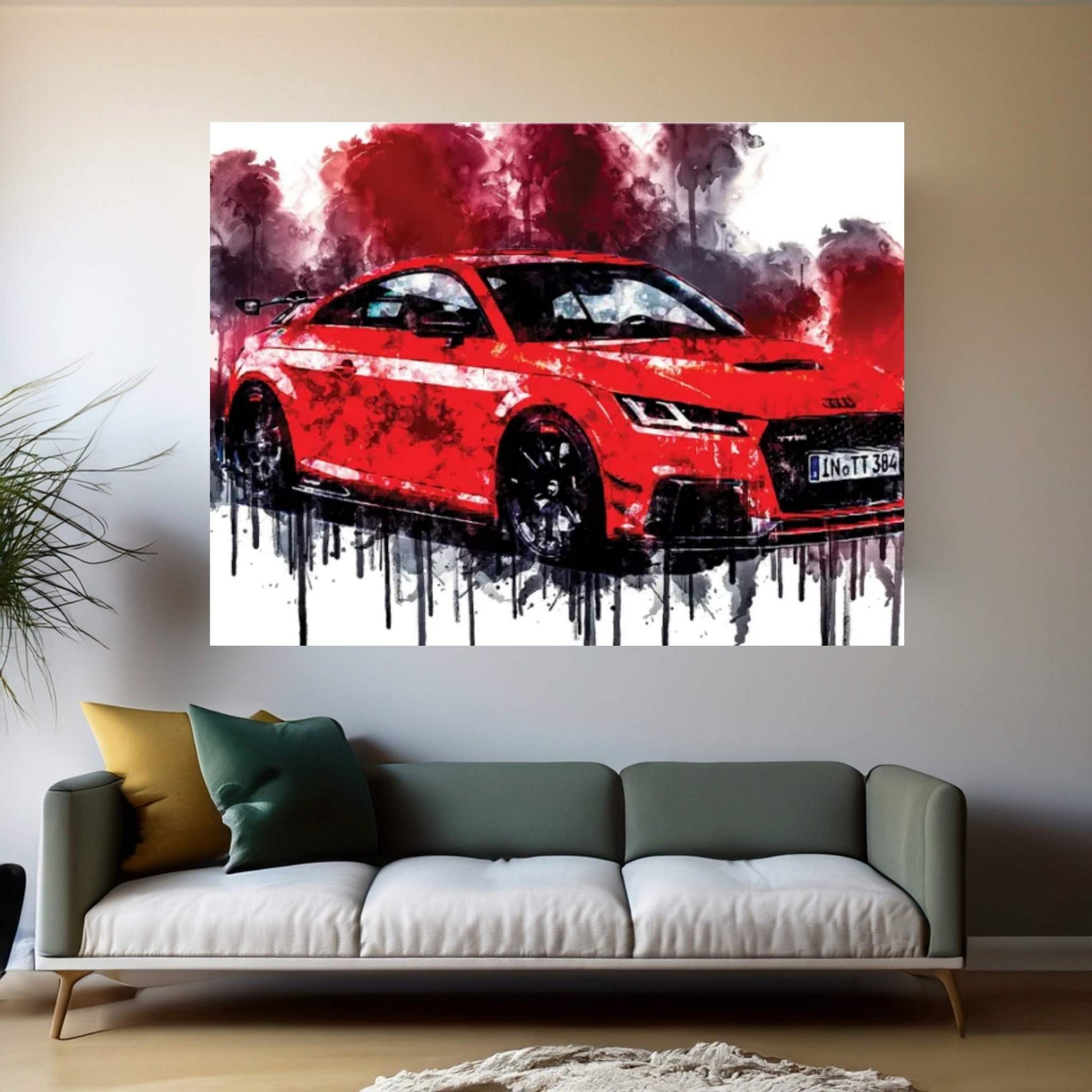 Audi TT RS Coupe 2018 Canvas Wall Art - Y Canvas