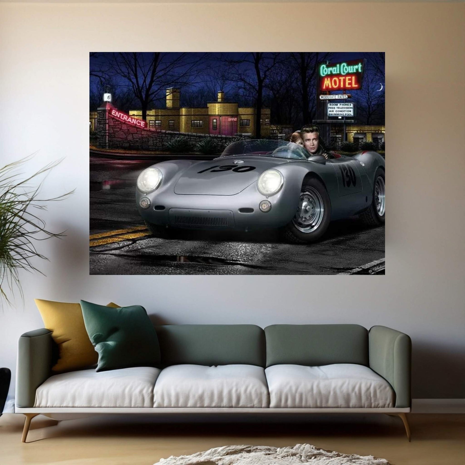 No Tell Motel II Canvas Wall Art - Y Canvas
