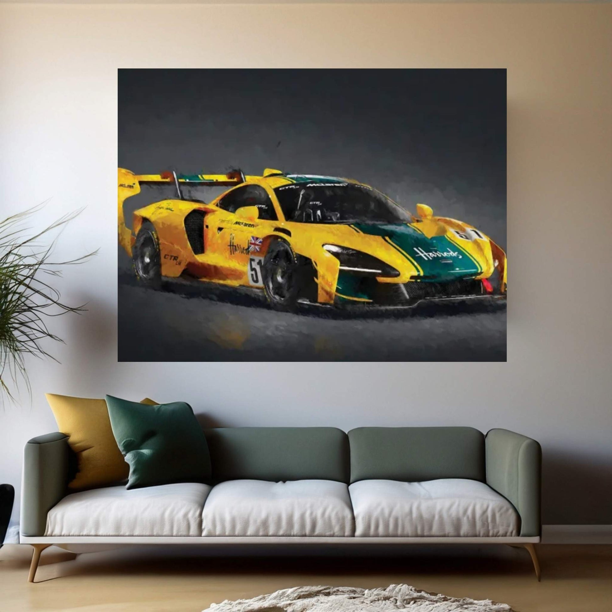 Mclaren F1 Ayrton Senna Canvas Wall Art - Y Canvas