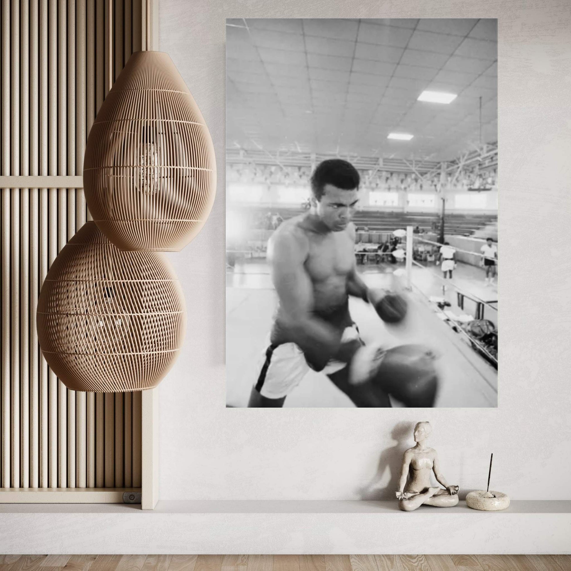 Blurred Motion View Of Muhammad Ali Sparring Canvas Wall Art - Y Canvas