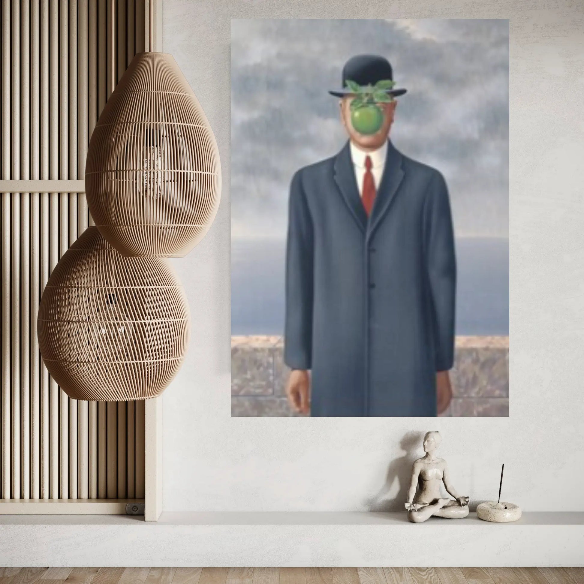 Large René Magritte The Son of Man 1964, Reproduction Home Decor, Rene Magritte Canvas, The Son of a Man Canvas - Y Canvas